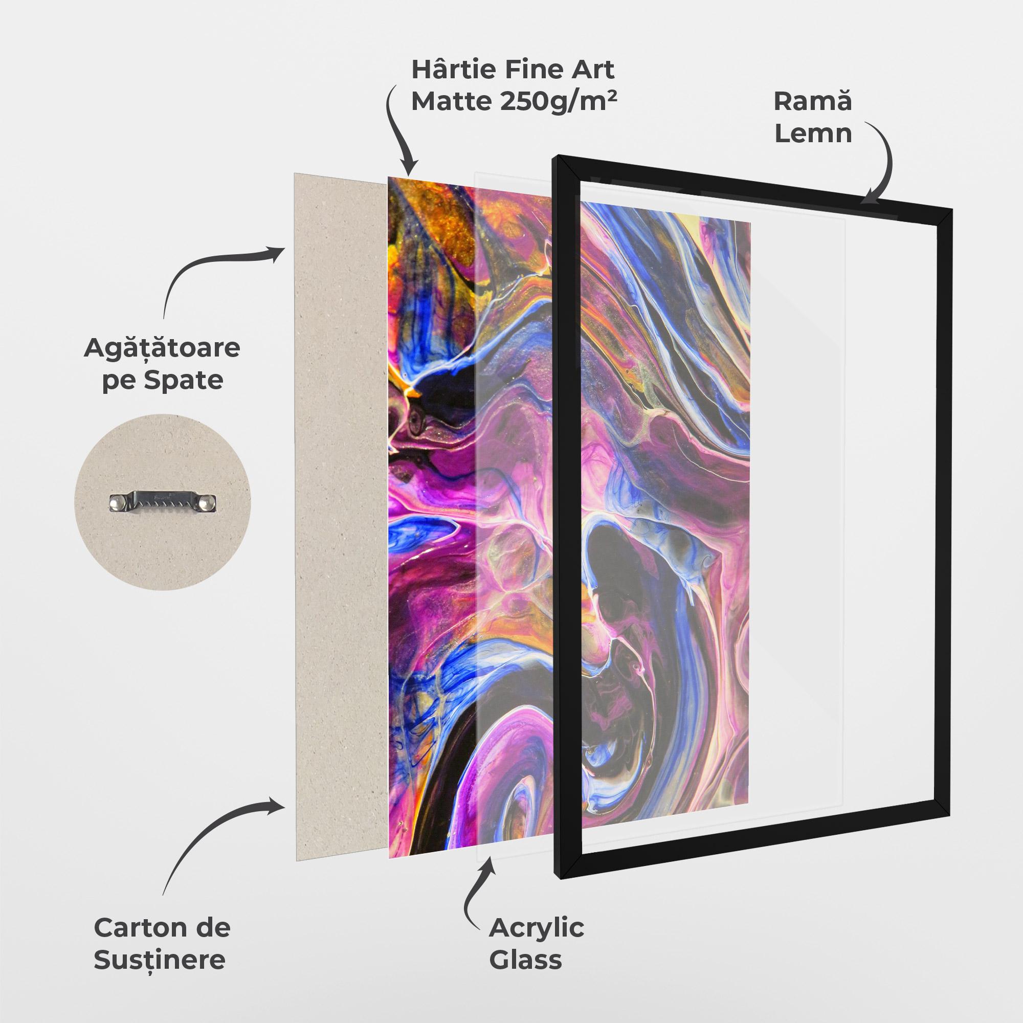 Poster Înrămat Colourful Abstract Shades mockup 1