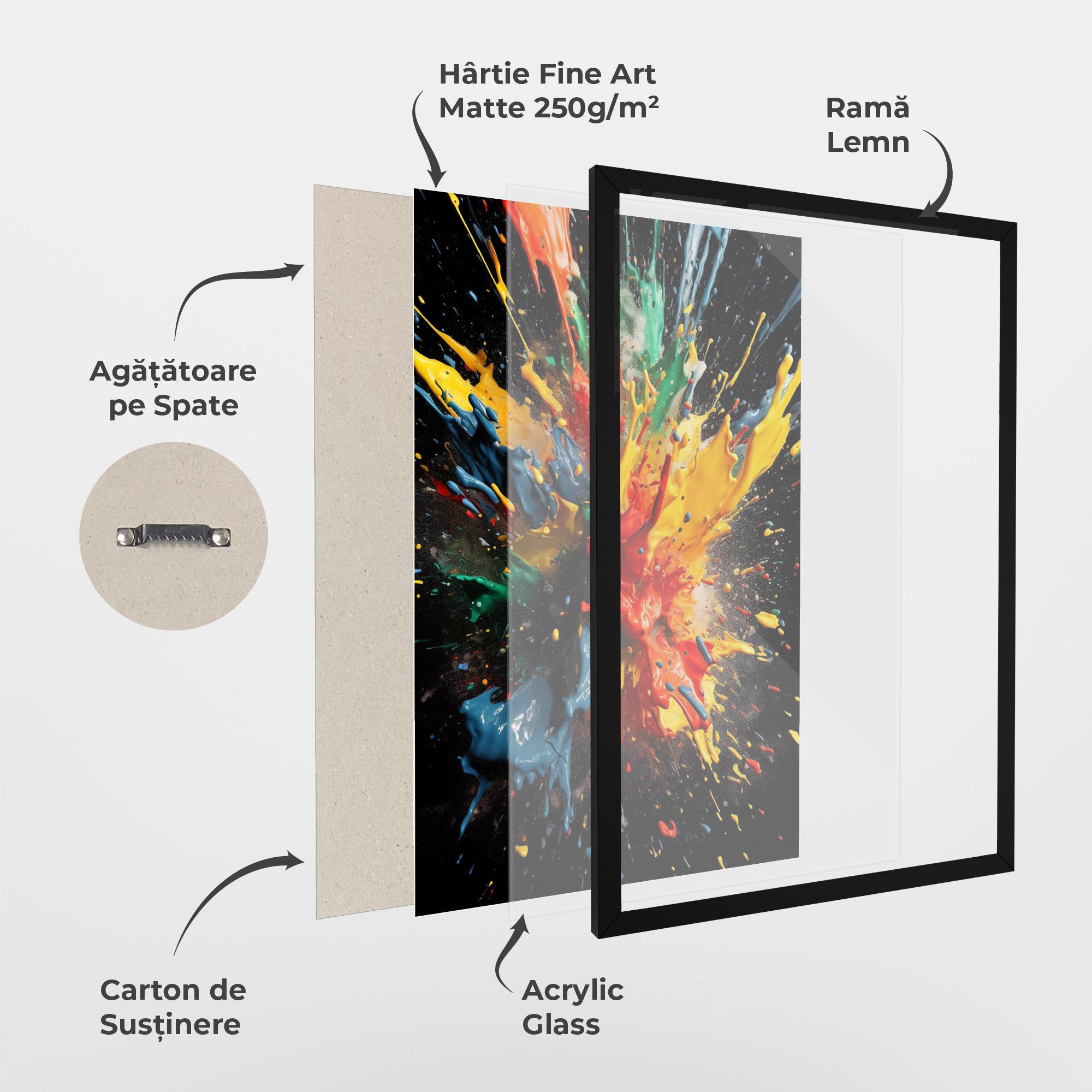 Poster Înrămat Floating Color Splash mockup 1