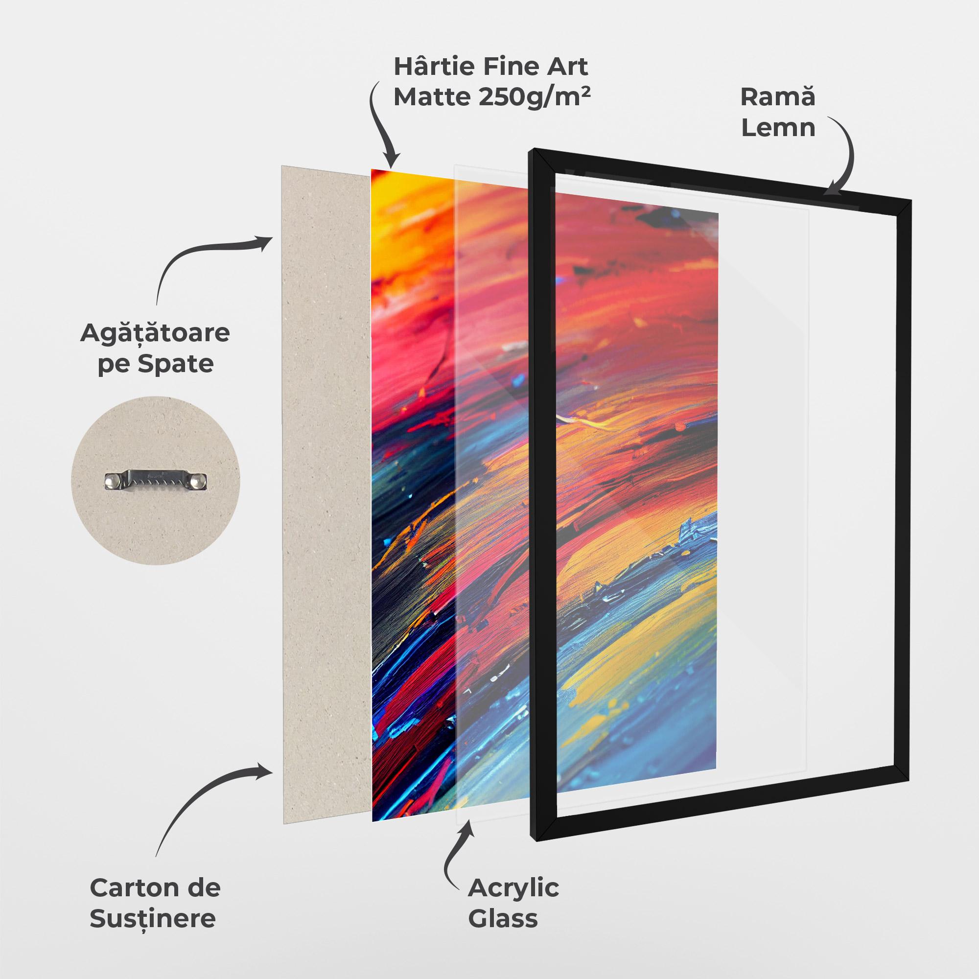 Poster Înrămat Horizontal Color Shot mockup 1