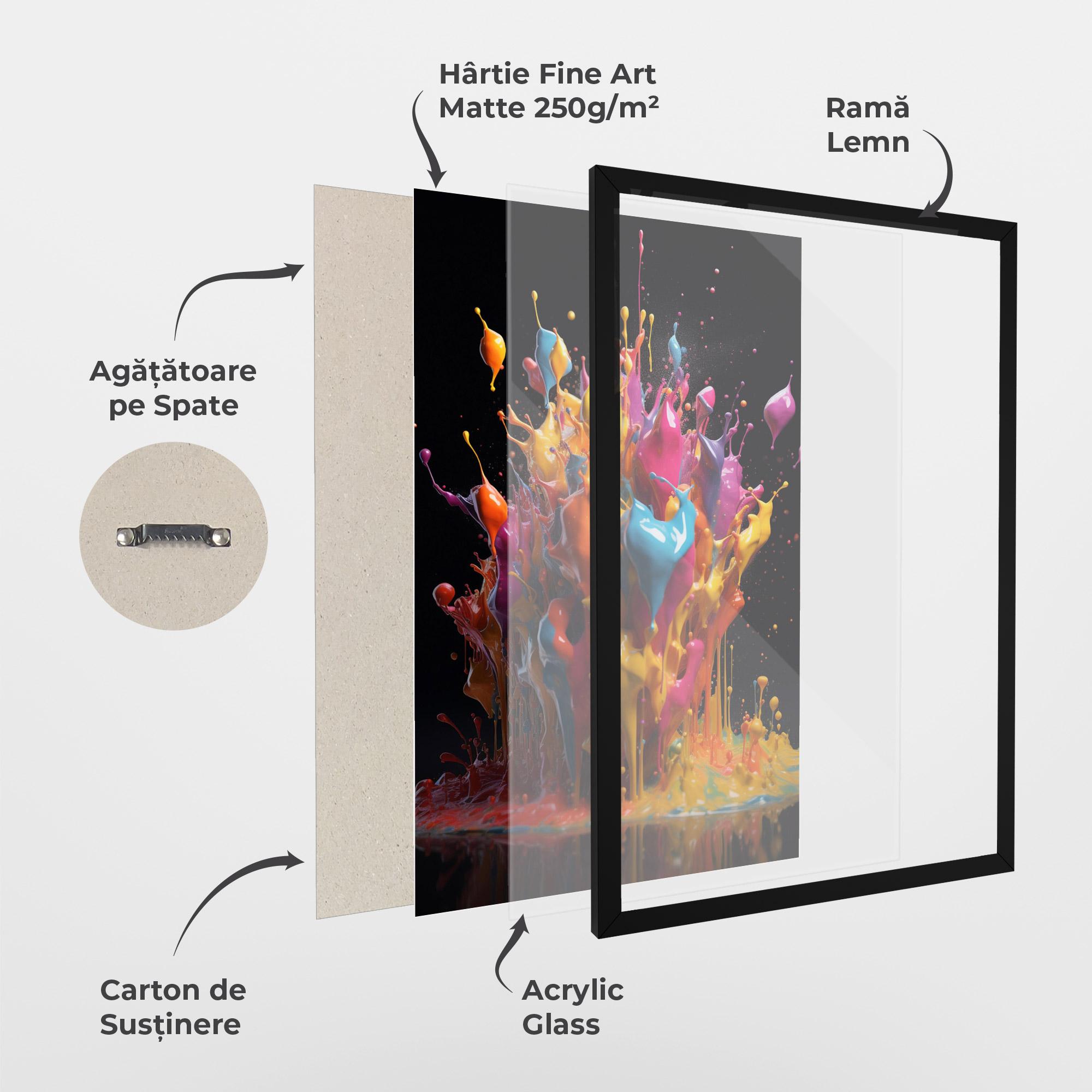 Poster Înrămat Liquid Splashing mockup 1