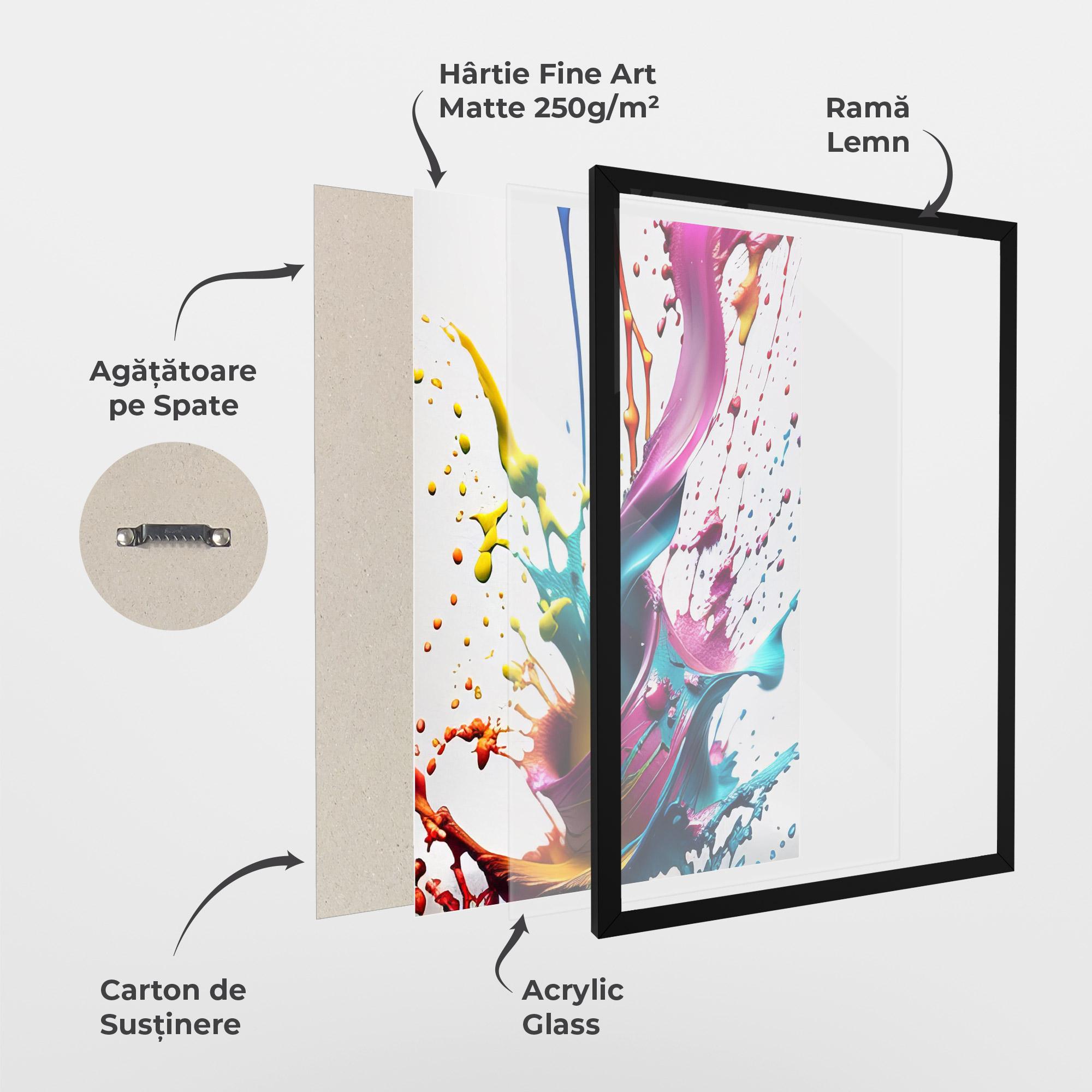 Poster Înrămat Purple Blue Splash mockup 1