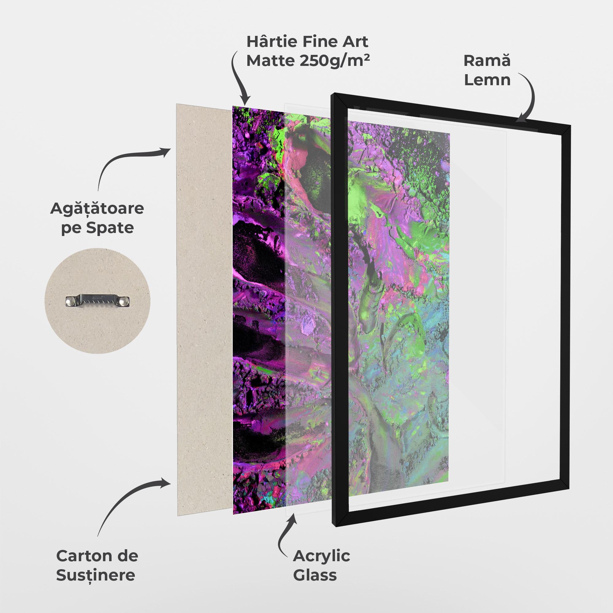 Poster Înrămat Purple Powder mockup 1