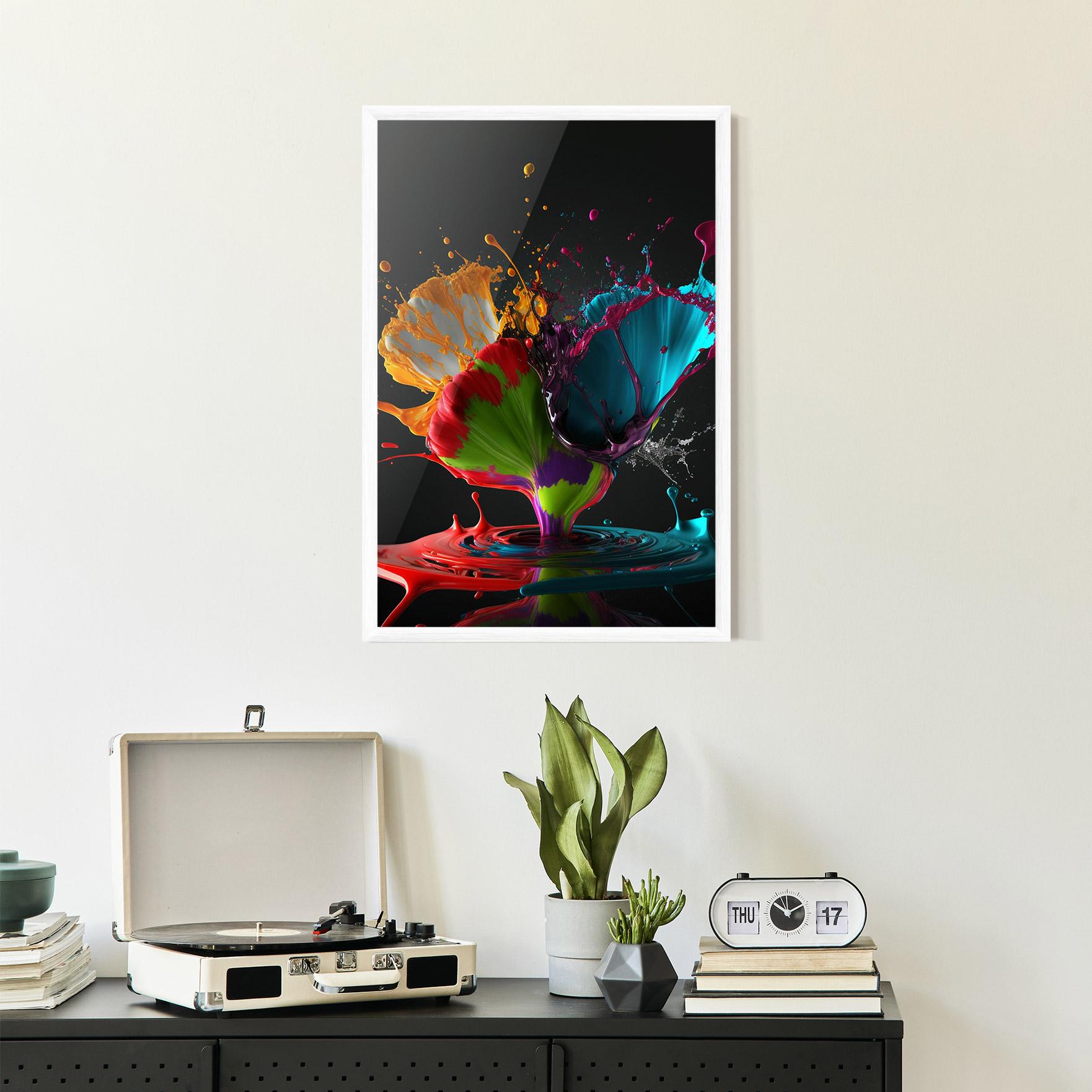 Poster Înrămat Beautiful Colorful Splash mockup 2