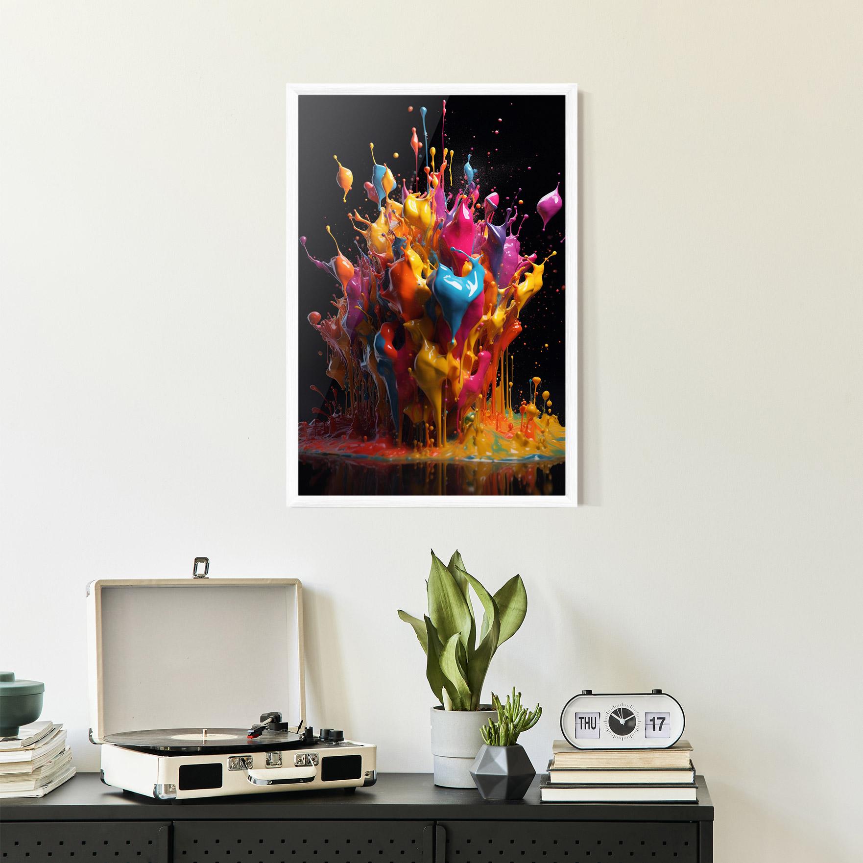 Poster Înrămat Liquid Splashing mockup 2