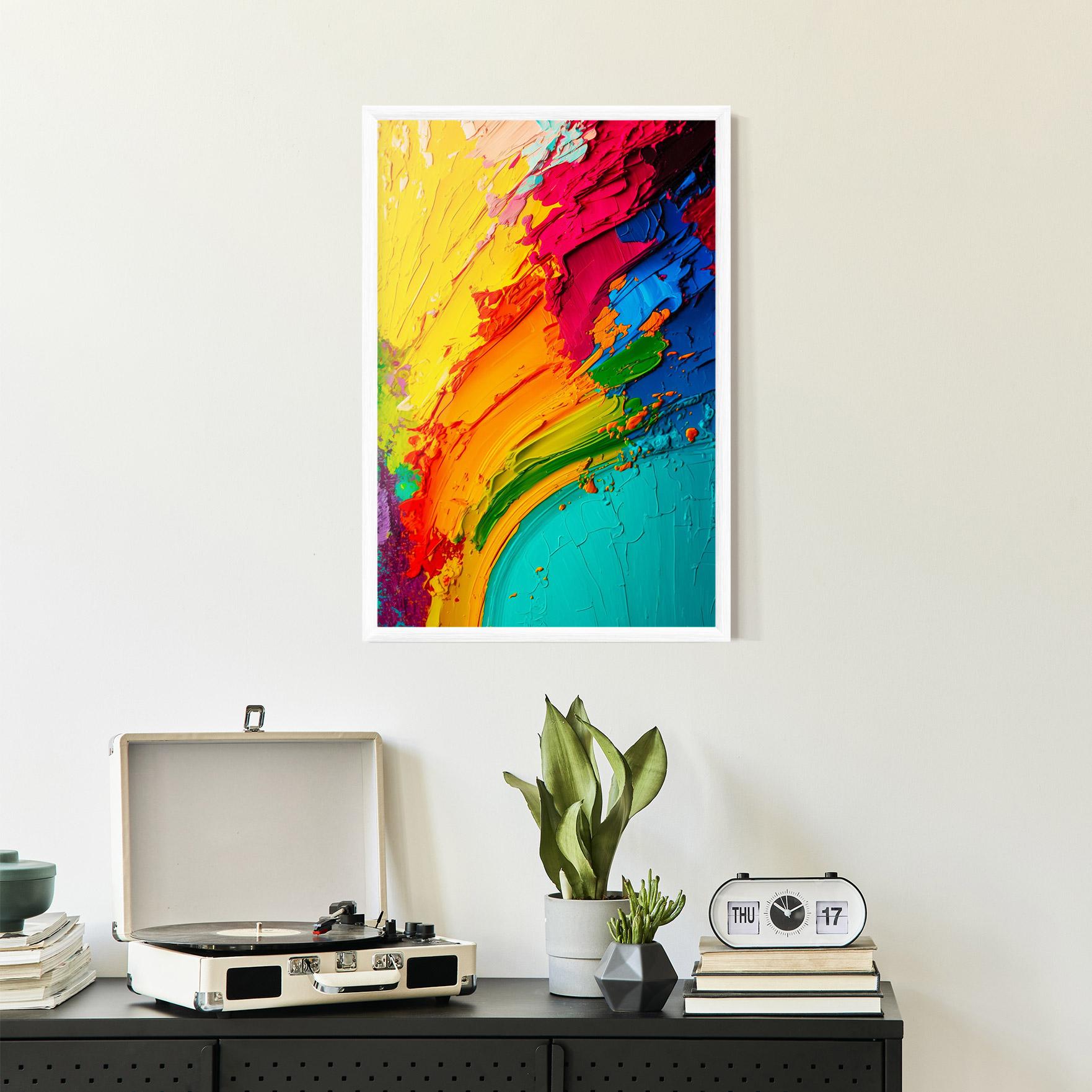 Poster Înrămat Multicolored Painting mockup 2