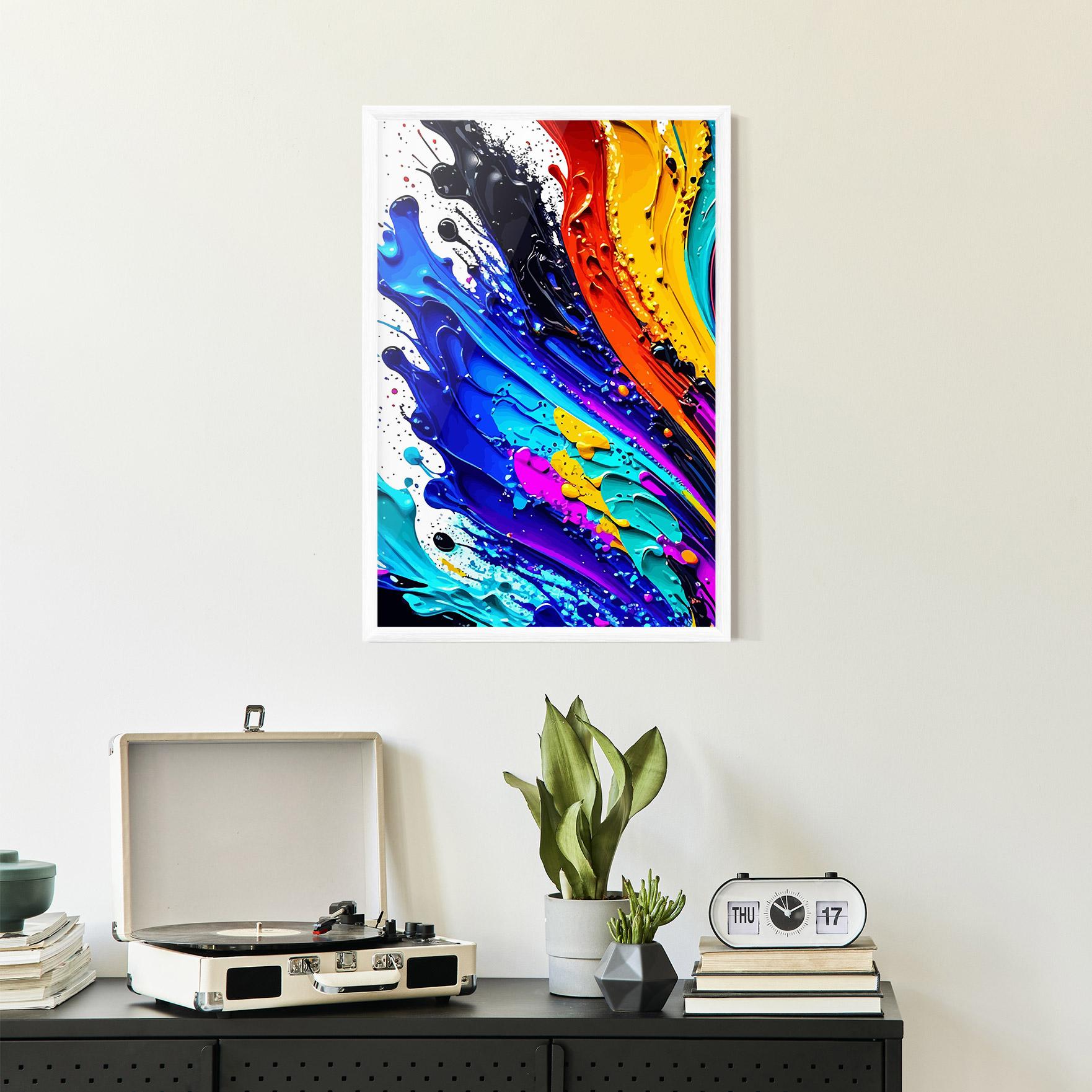 Poster Înrămat Pretty Splash Color mockup 2