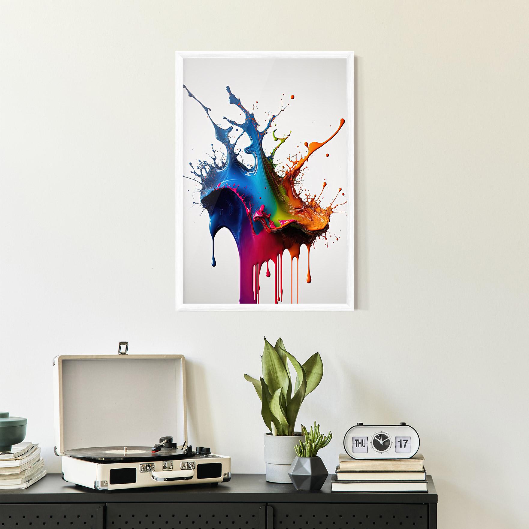 Poster Înrămat Yellow Blue Floating mockup 2