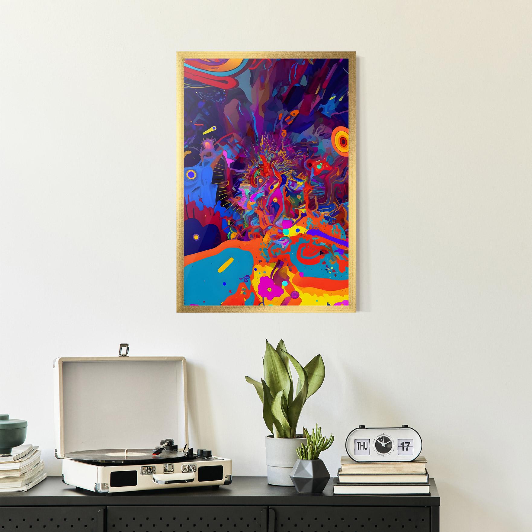 Poster Înrămat Abstract Color Work mockup 2