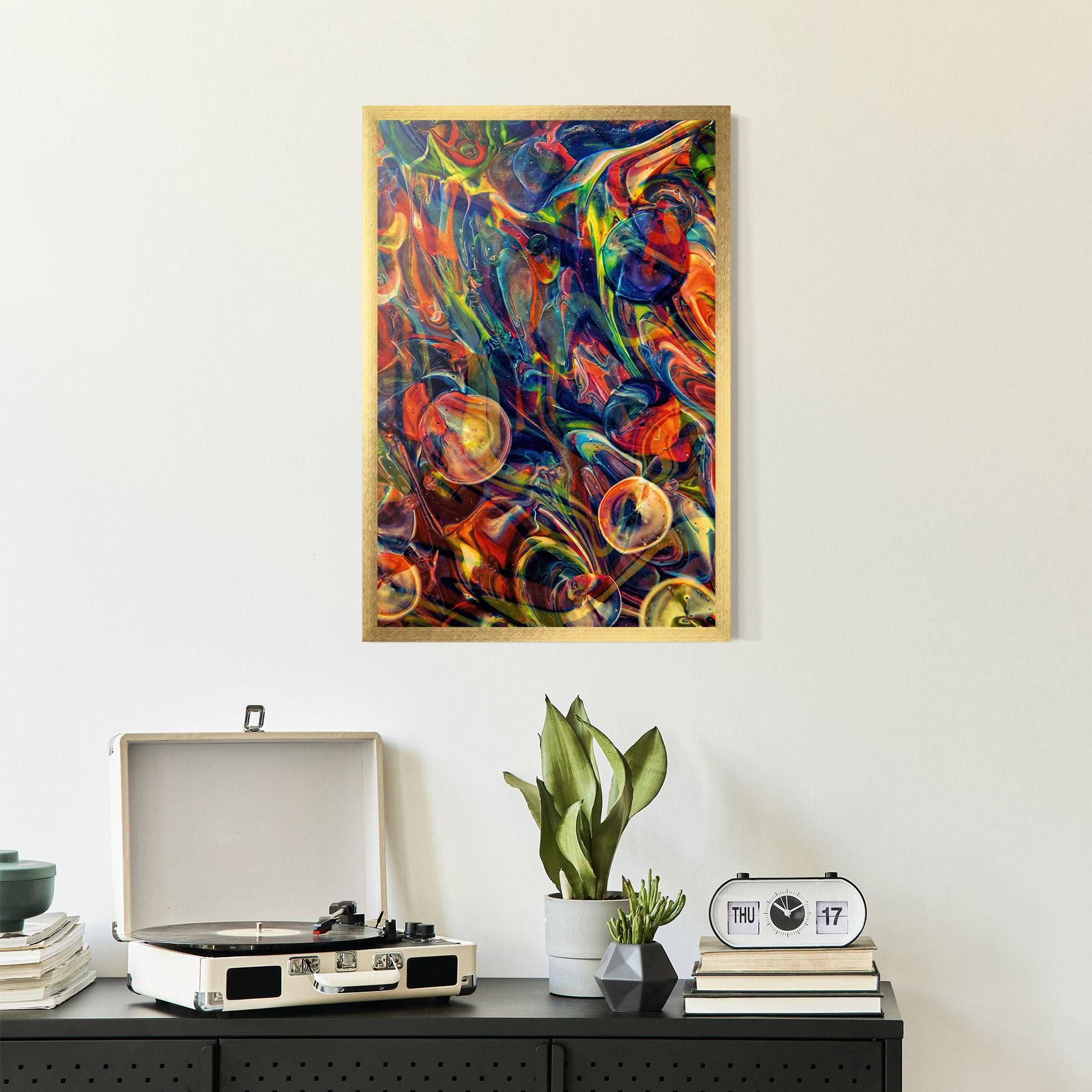 Poster Înrămat Abstract Glass mockup 2