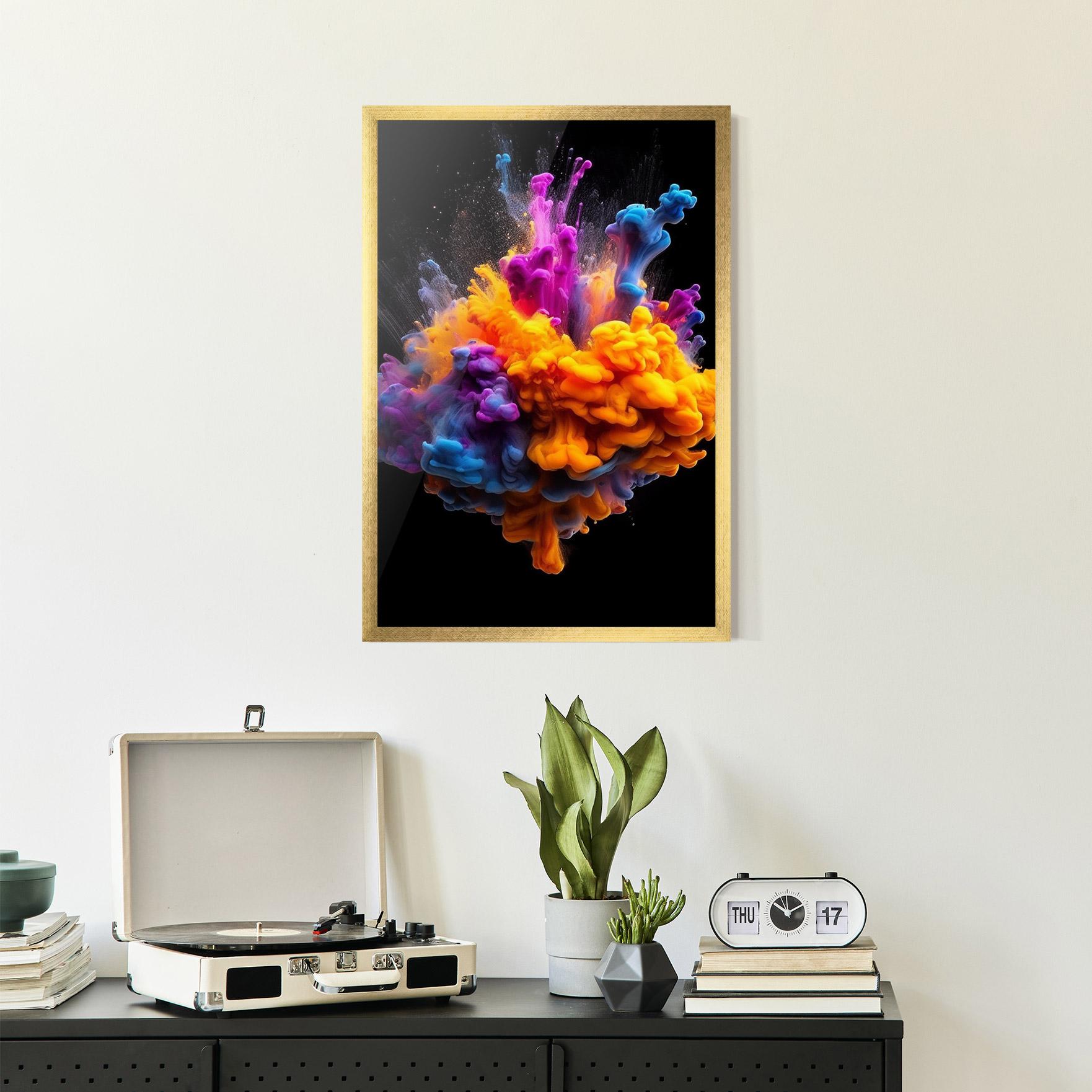 Poster Înrămat Colorful Cloud Liquid mockup 2