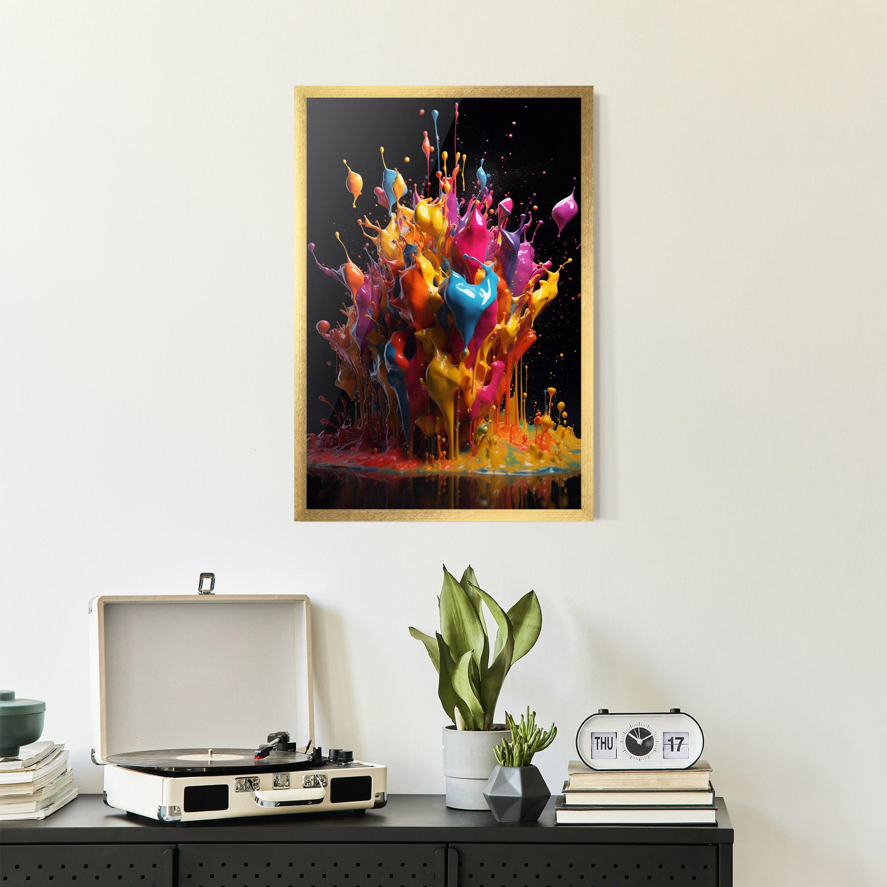 Poster Înrămat Liquid Splashing mockup 2