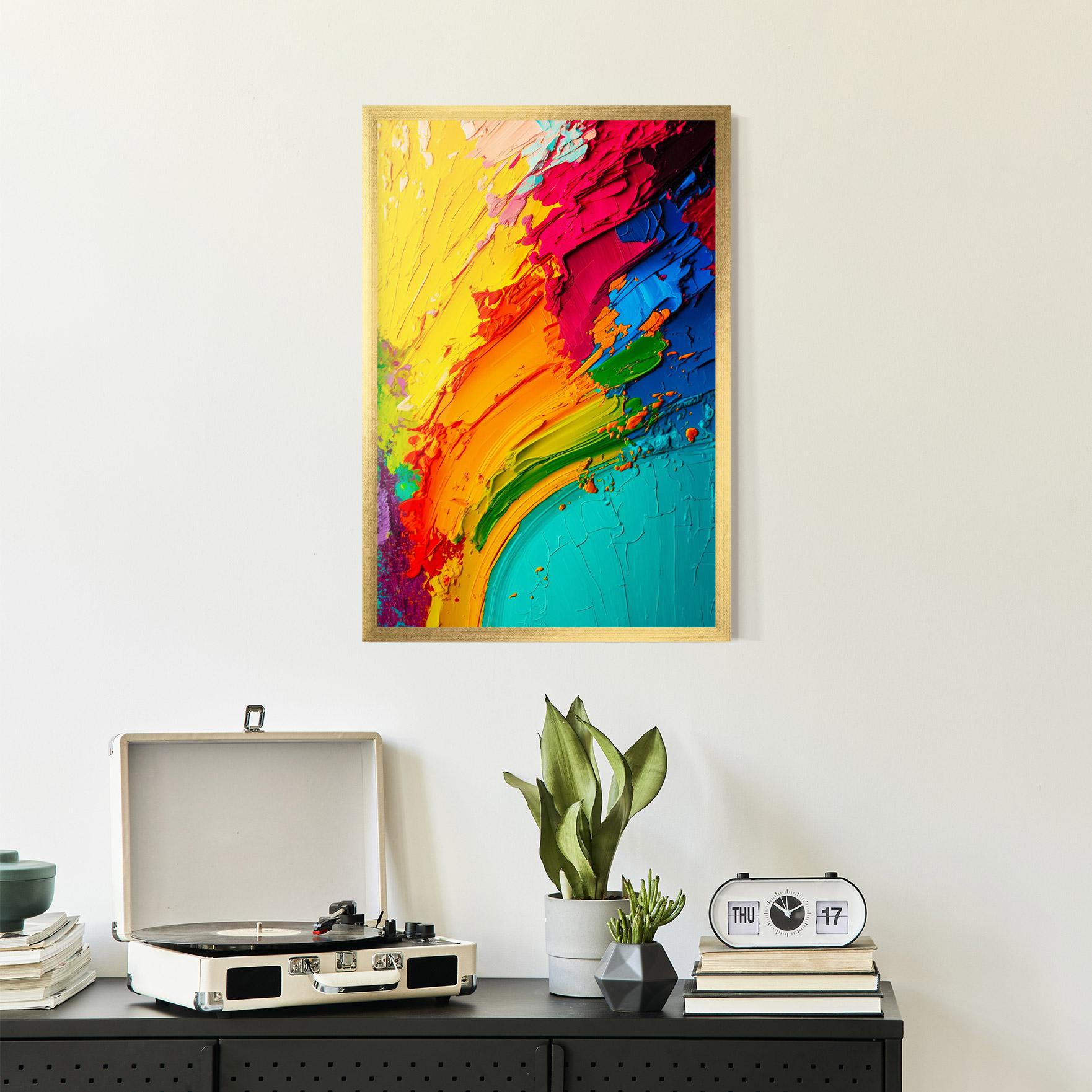 Poster Înrămat Multicolored Painting mockup 2