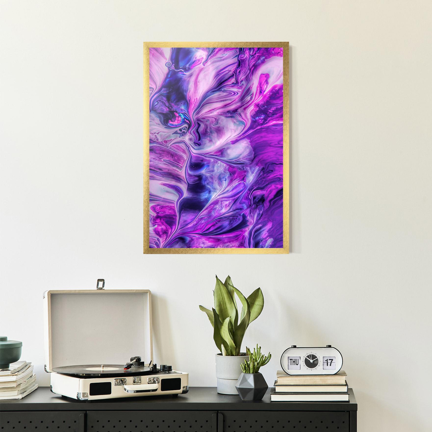 Poster Înrămat Purple Fluid mockup 2