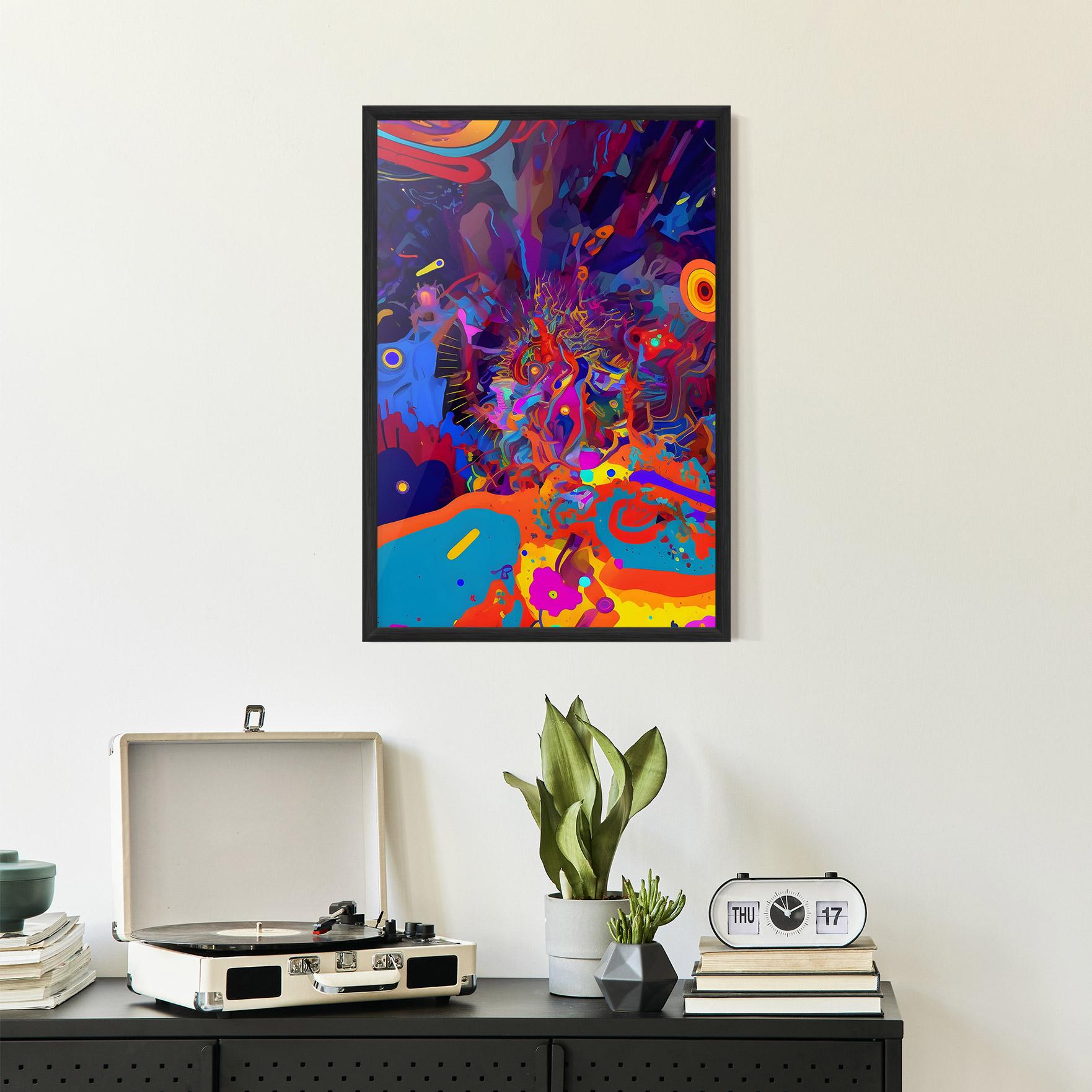 Poster Înrămat Abstract Color Work mockup 2