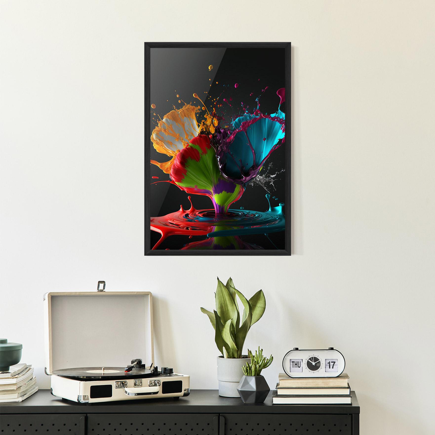 Poster Înrămat Beautiful Colorful Splash mockup 2