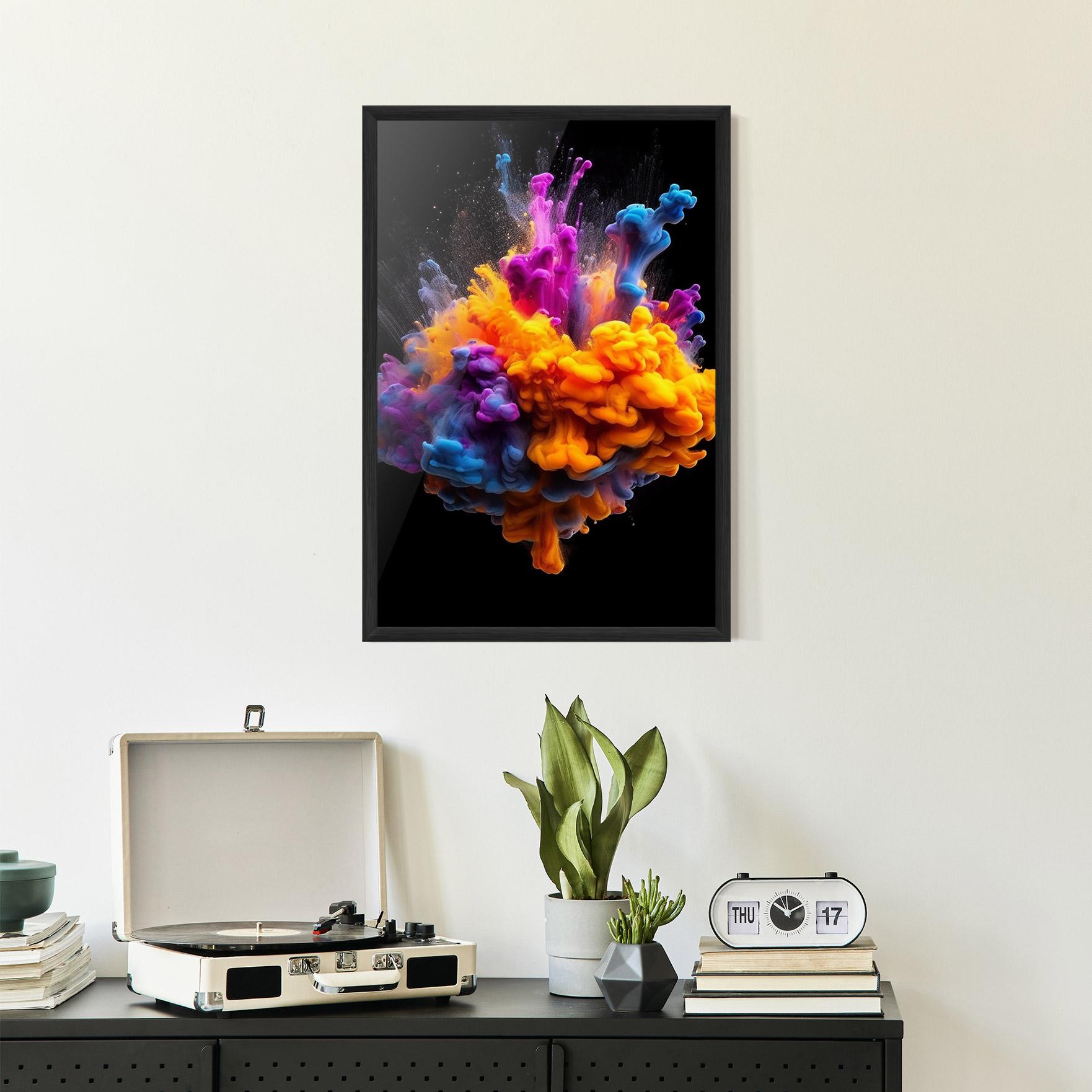 Poster Înrămat Colorful Cloud Liquid mockup 2