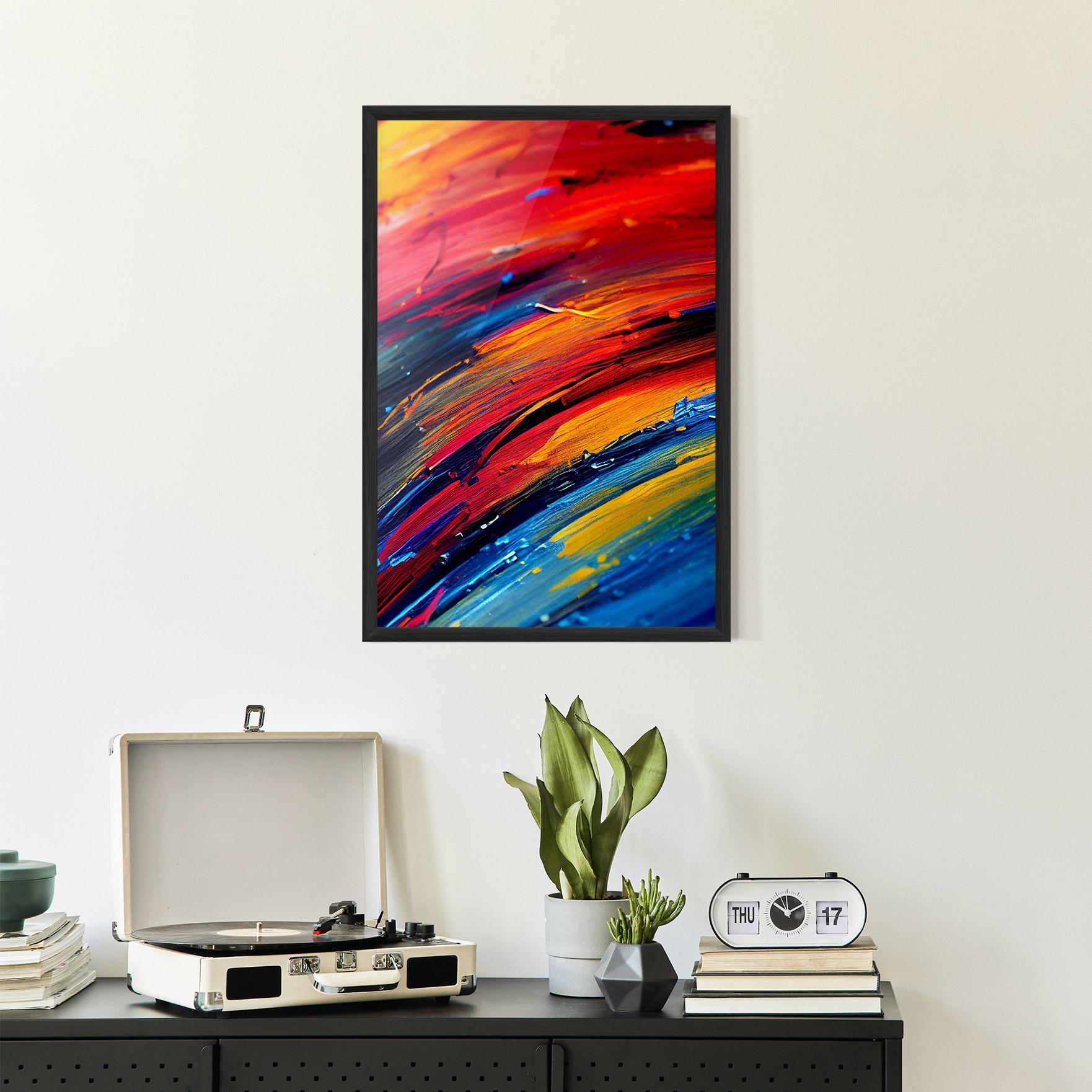 Poster Înrămat Horizontal Color Shot mockup 2