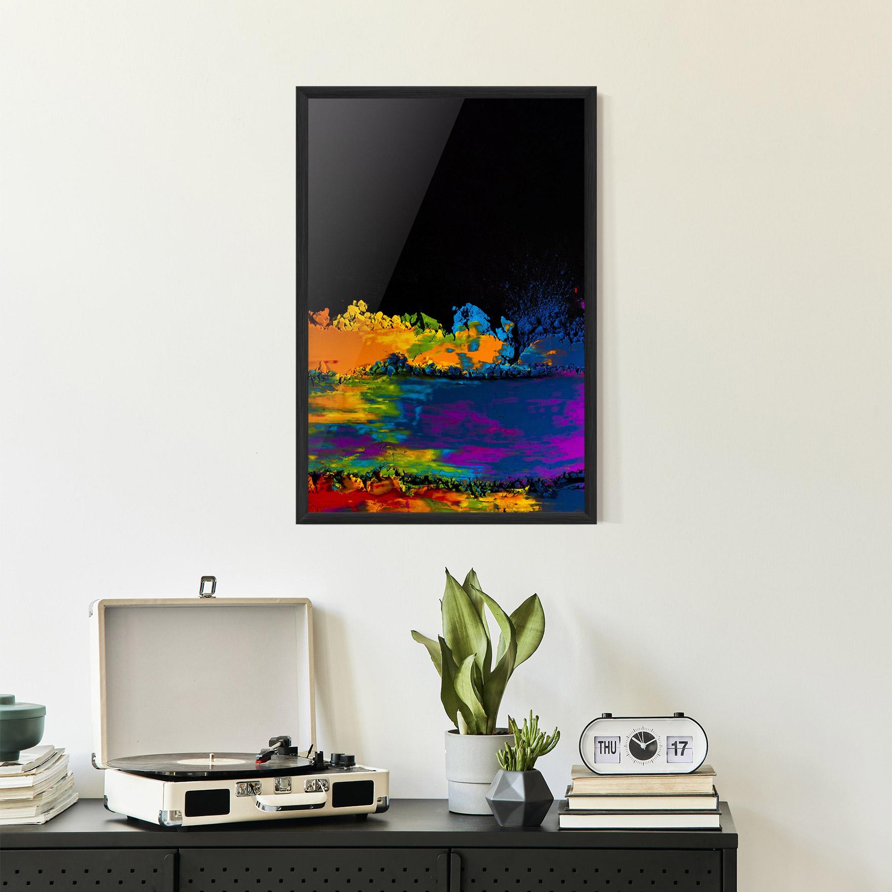 Poster Înrămat Mixed Holi Colors mockup 2