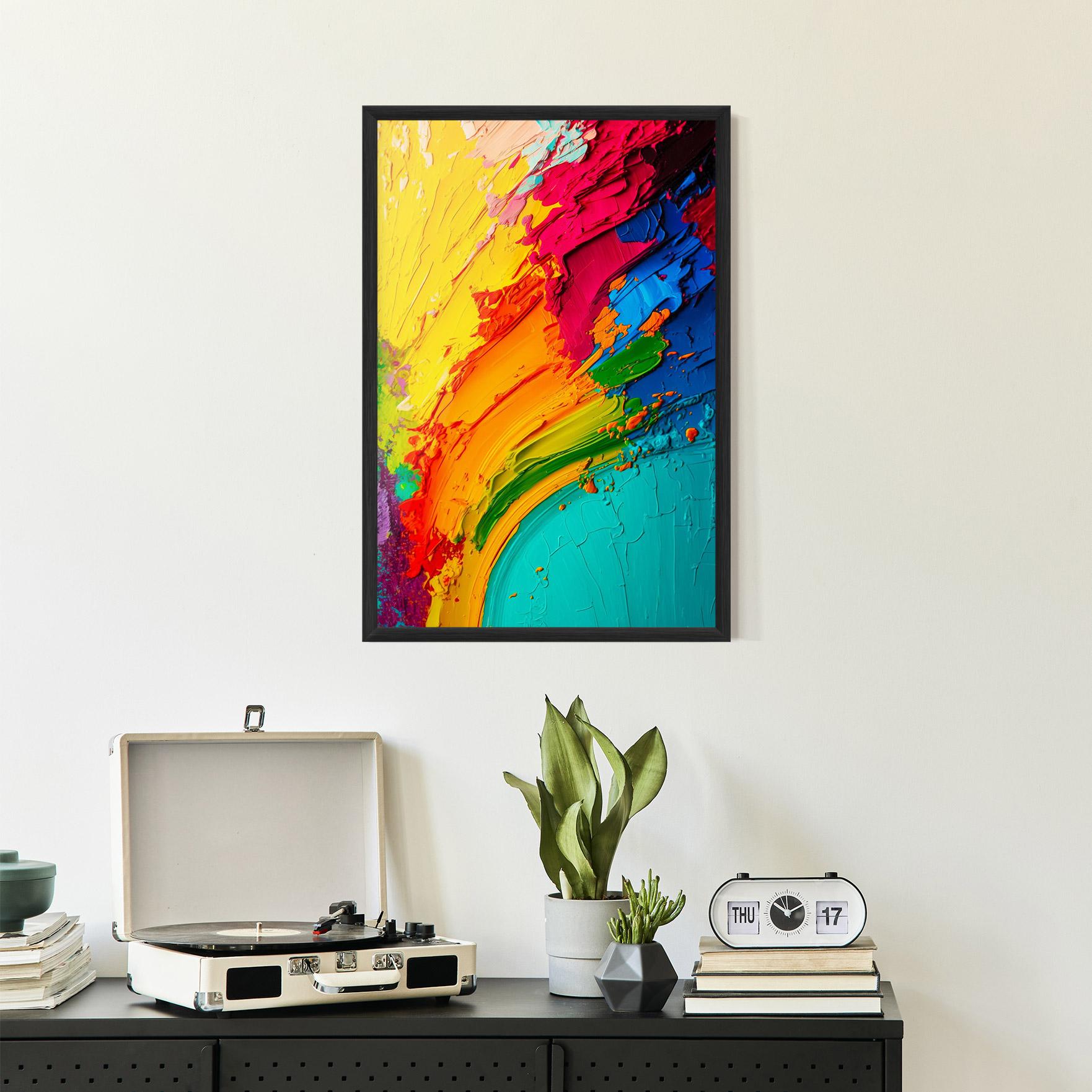 Poster Înrămat Multicolored Painting mockup 2