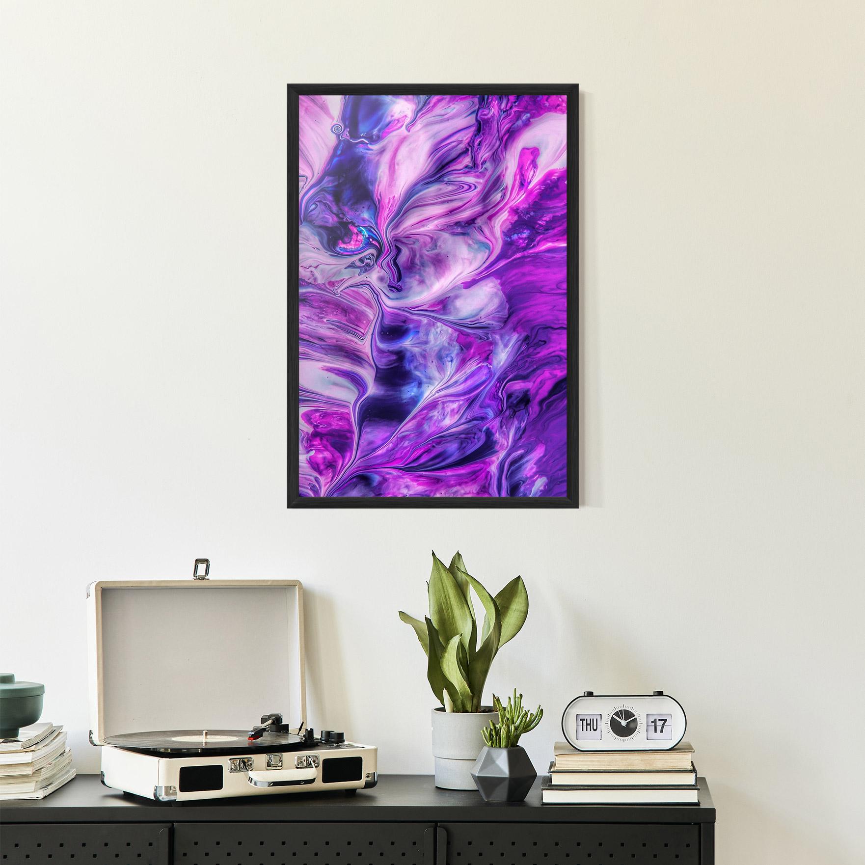 Poster Înrămat Purple Fluid mockup 2