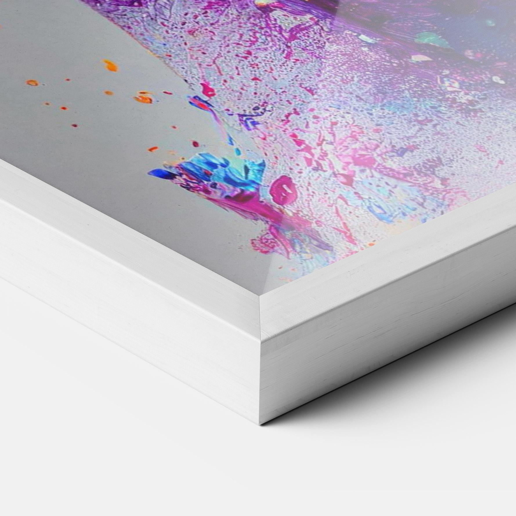 Poster Înrămat Abstract Purple Face mockup 3