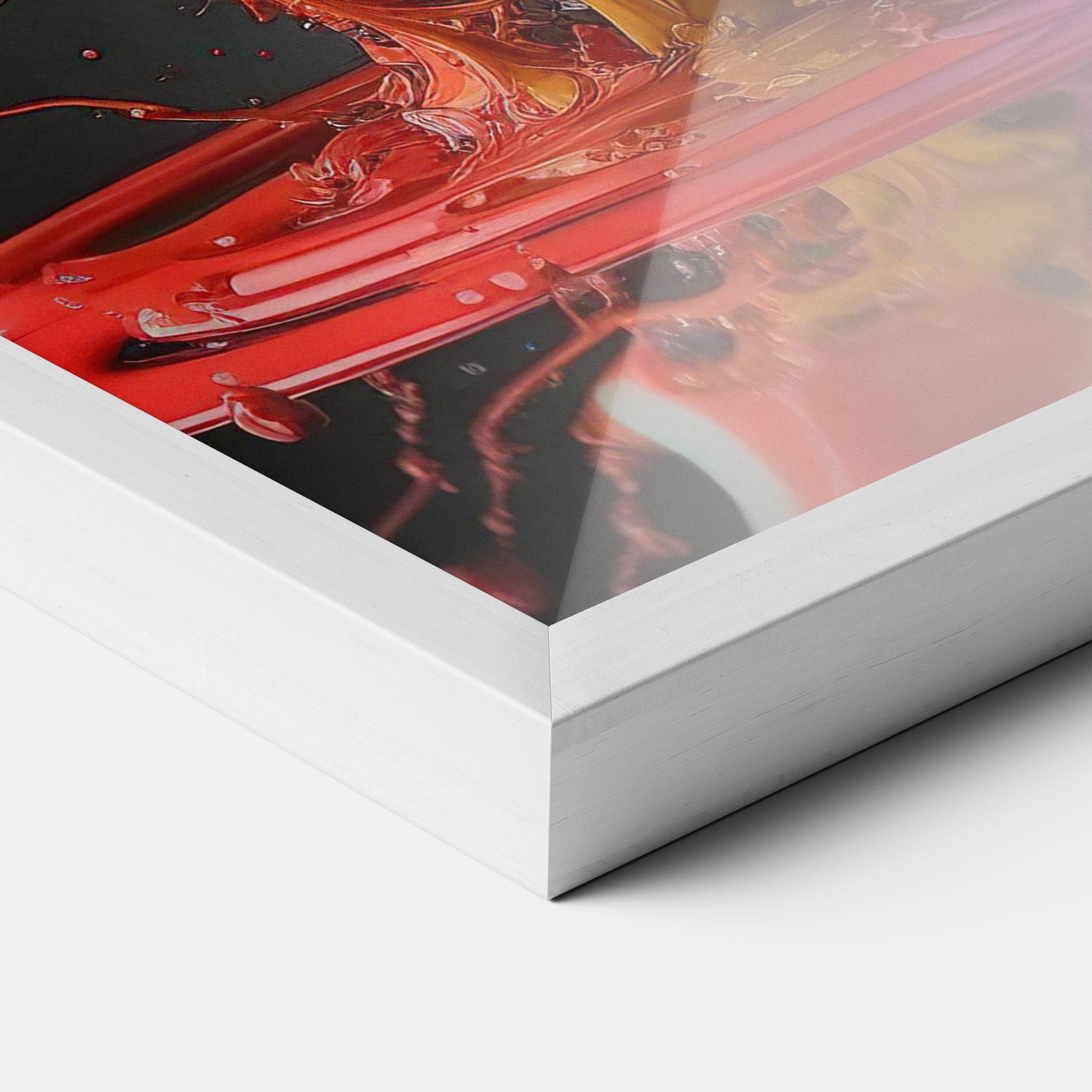 Poster Înrămat Black Blue Splash mockup 3