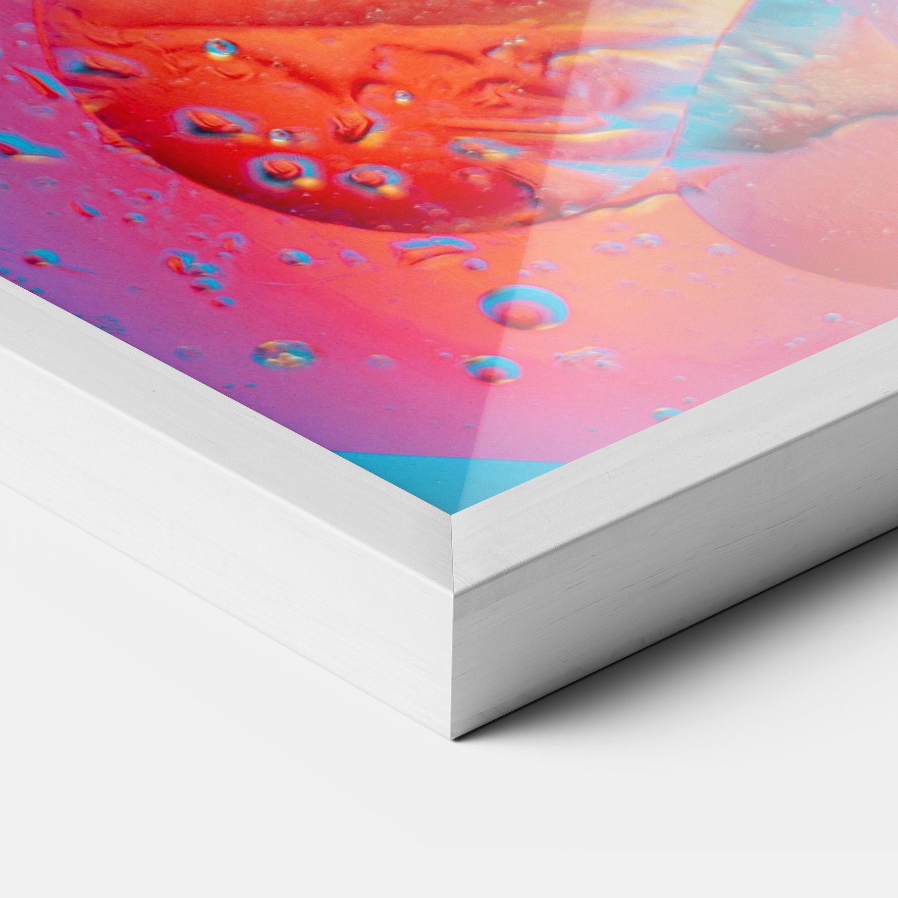 Poster Înrămat Blue Orange Drops mockup 3