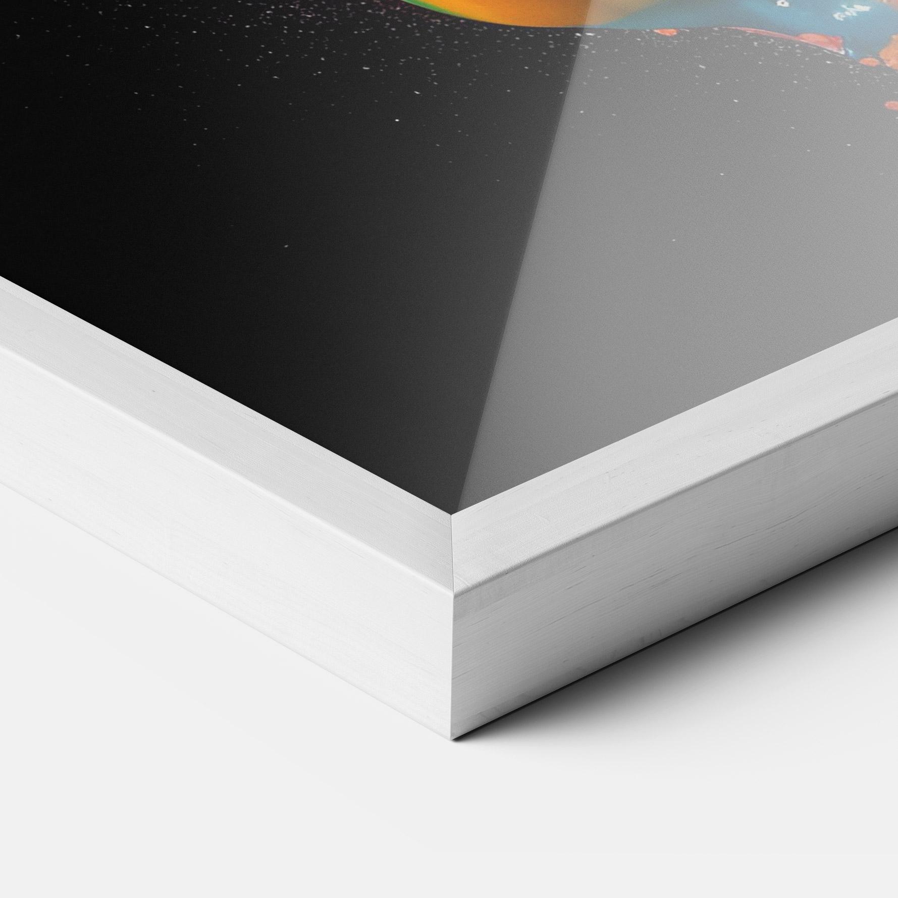 Poster Înrămat Colorful Paint Dropped mockup 3