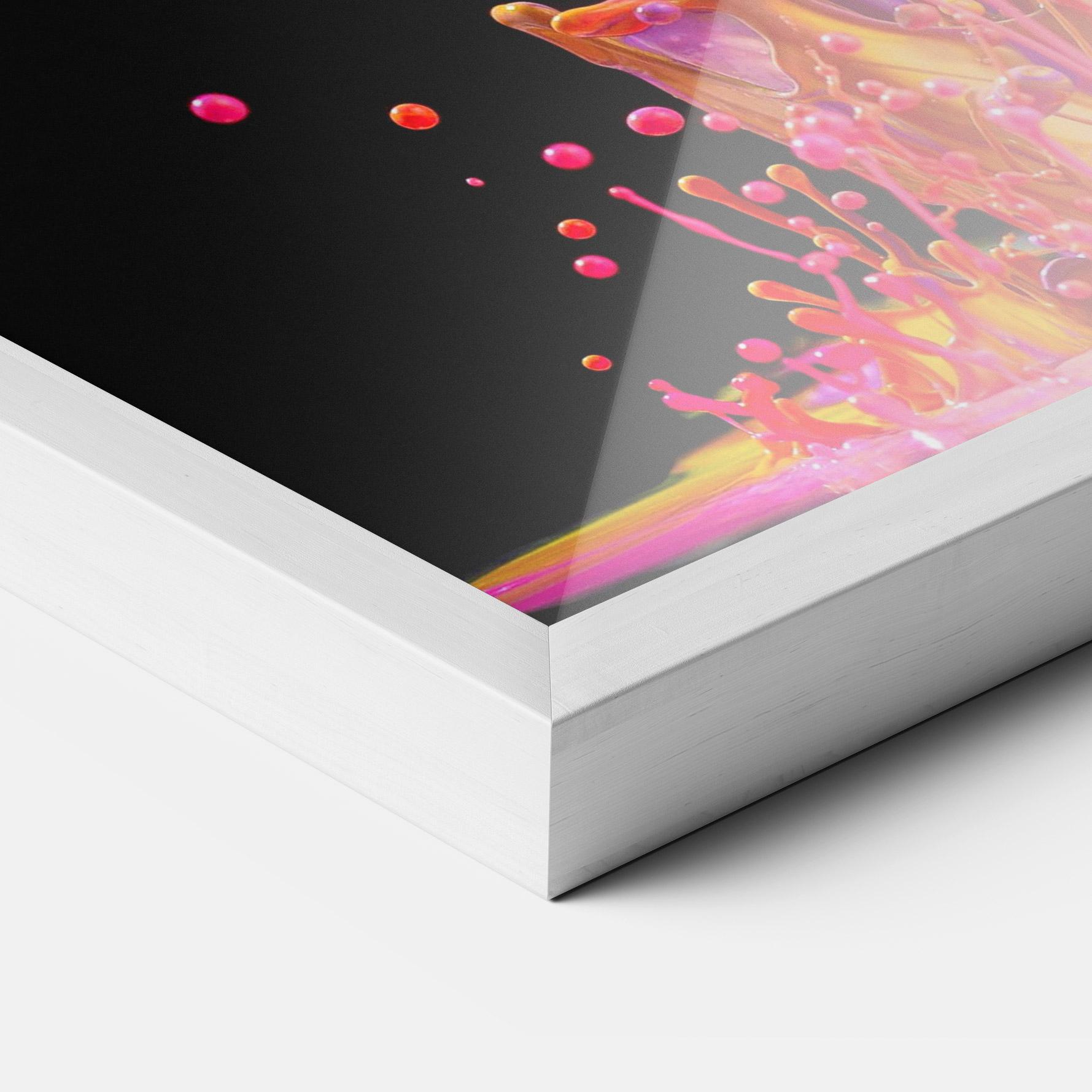 Poster Înrămat Dancing Colored Paint mockup 3