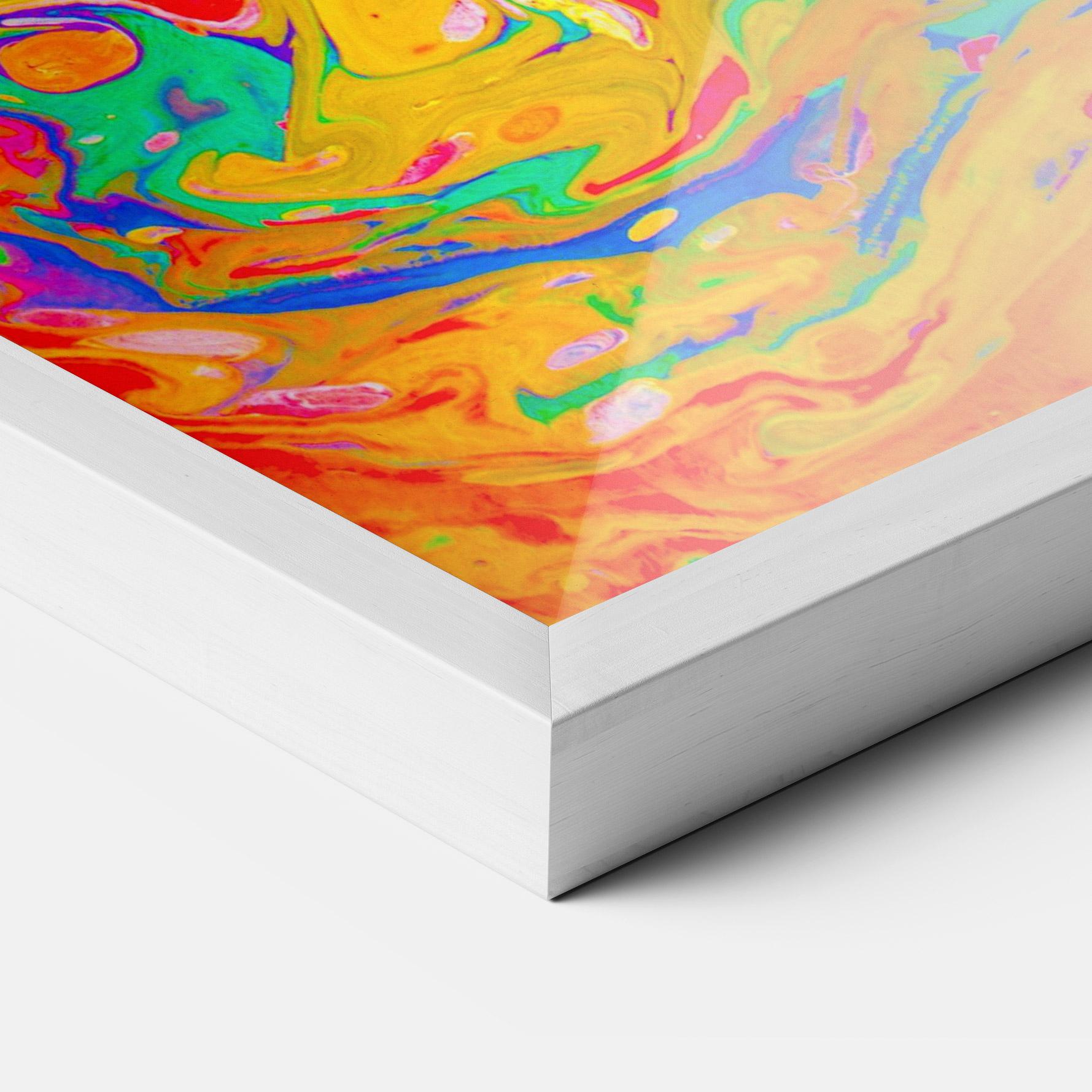 Poster Înrămat Marbling Orange Art mockup 3