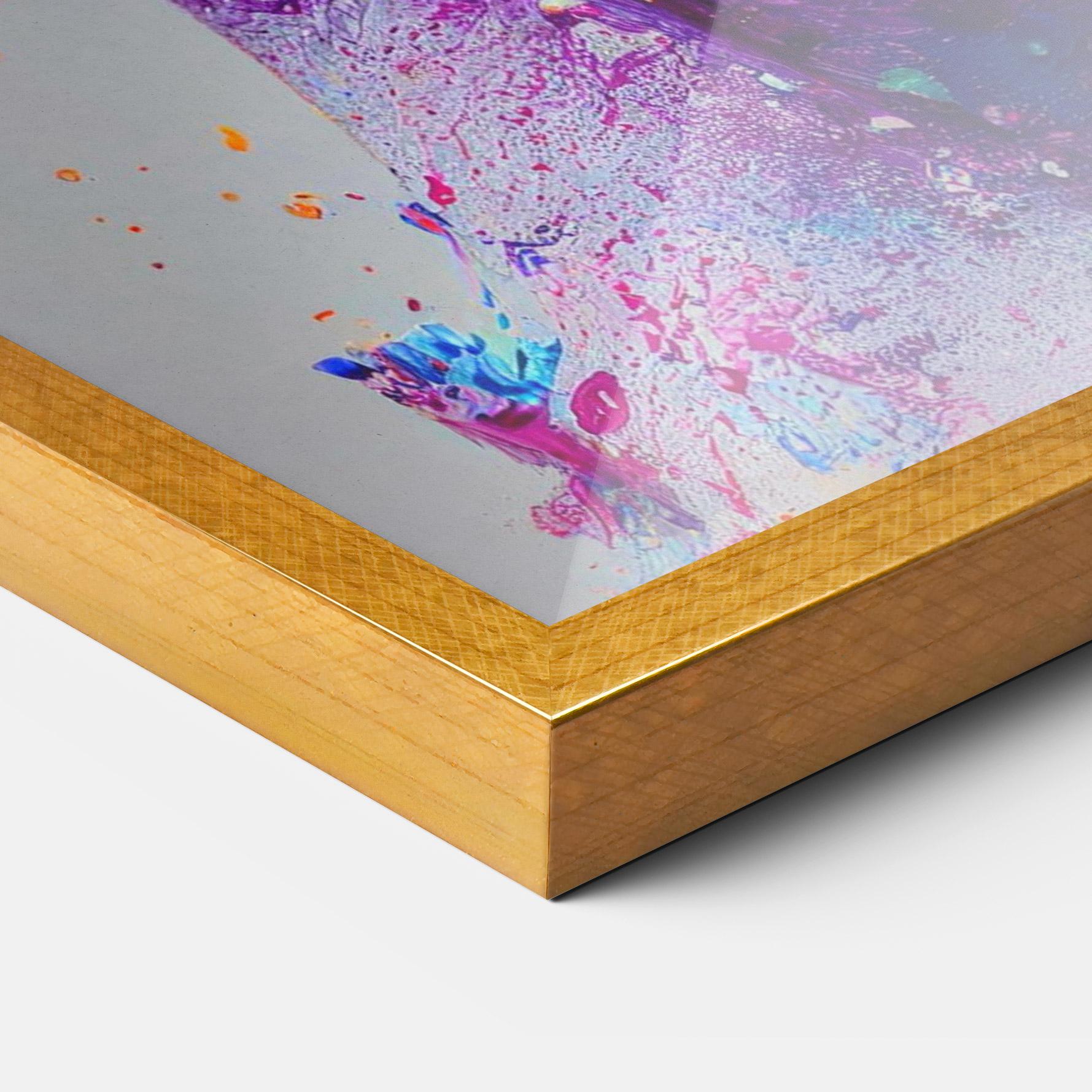 Poster Înrămat Abstract Purple Face mockup 3