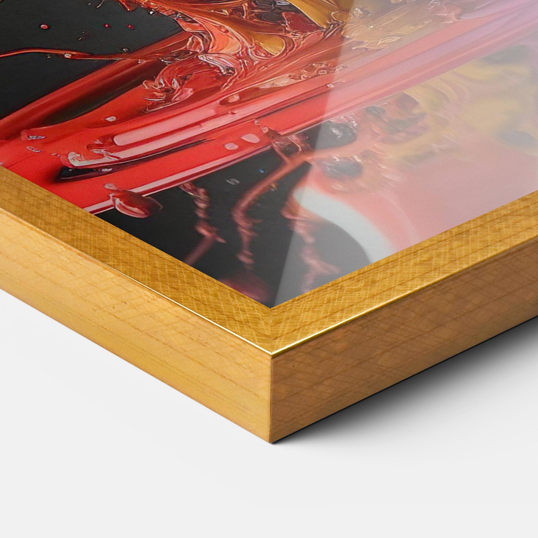 Poster Înrămat Black Blue Splash mockup 3