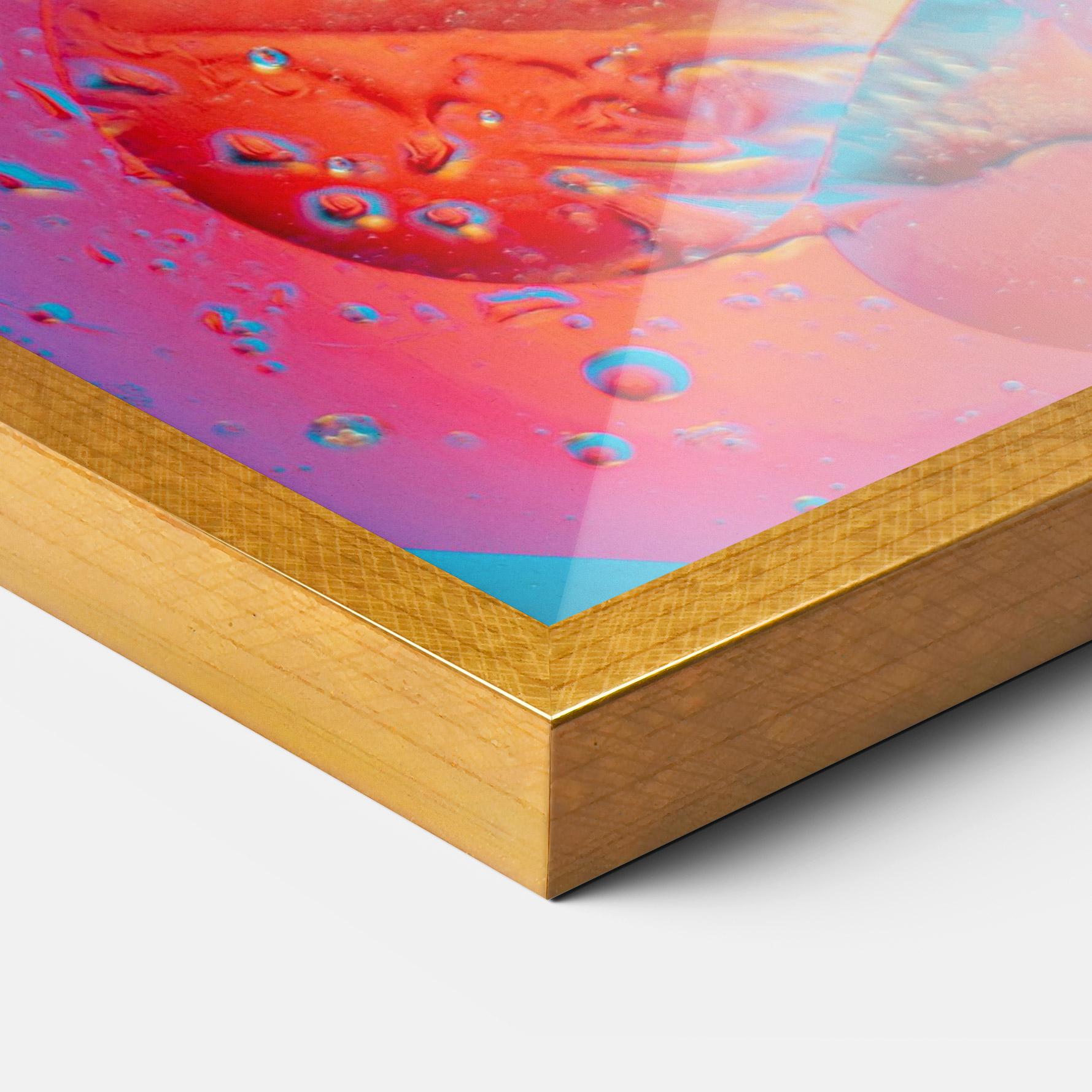 Poster Înrămat Blue Orange Drops mockup 3