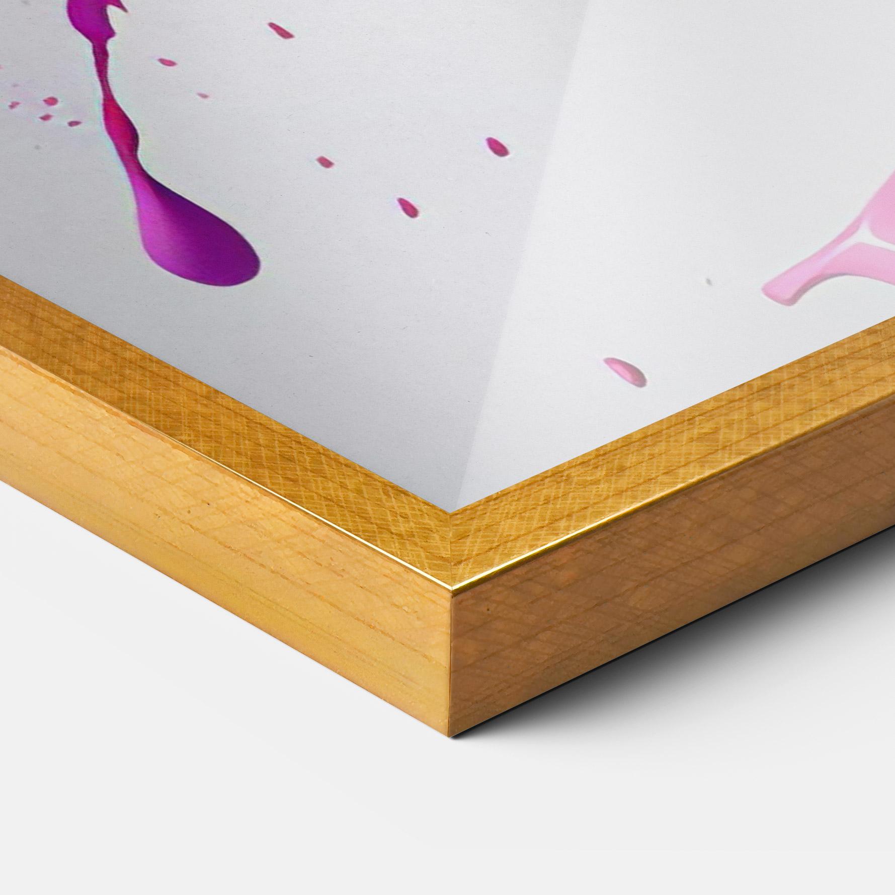 Poster Înrămat Blue Pink Splash mockup 3