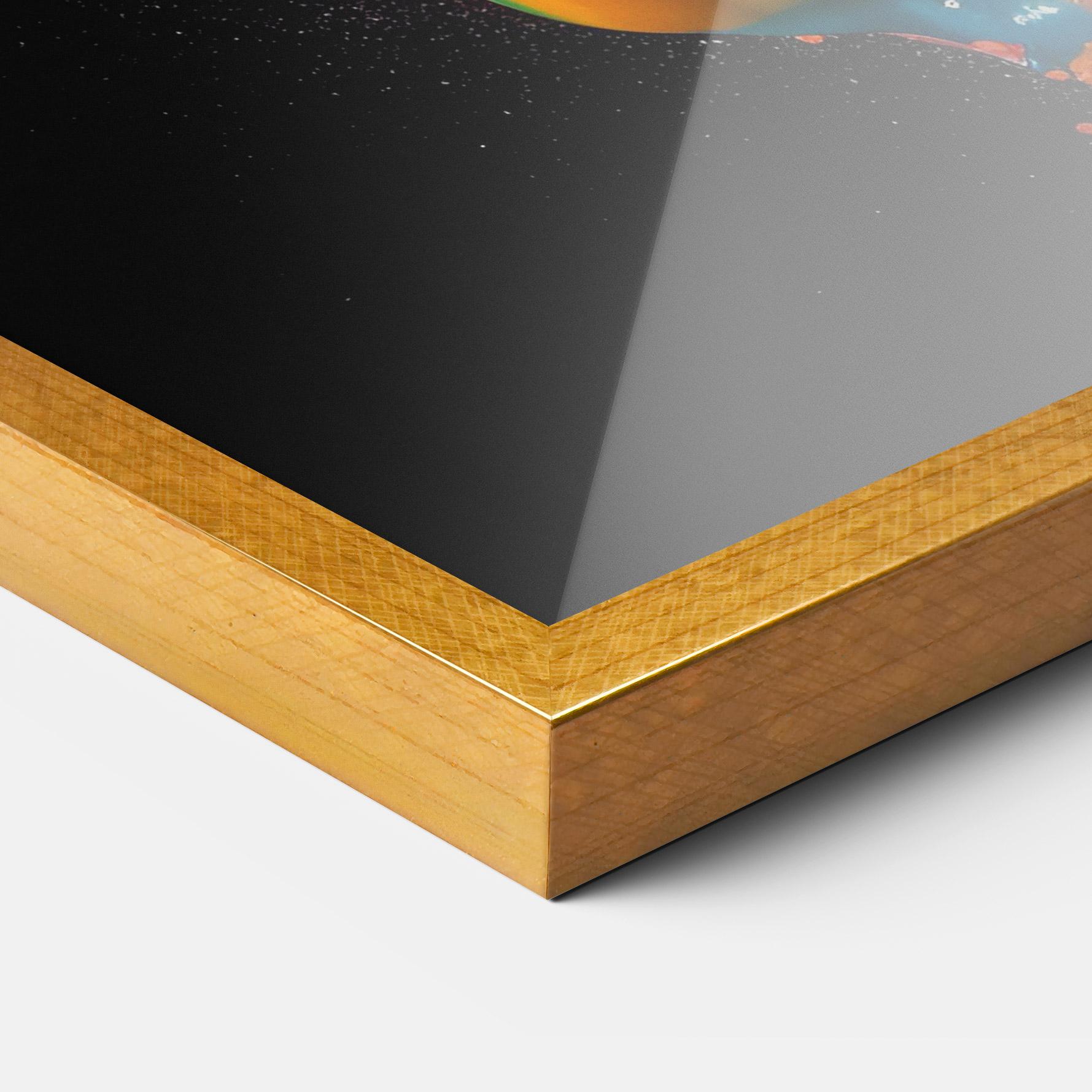 Poster Înrămat Colorful Paint Dropped mockup 3