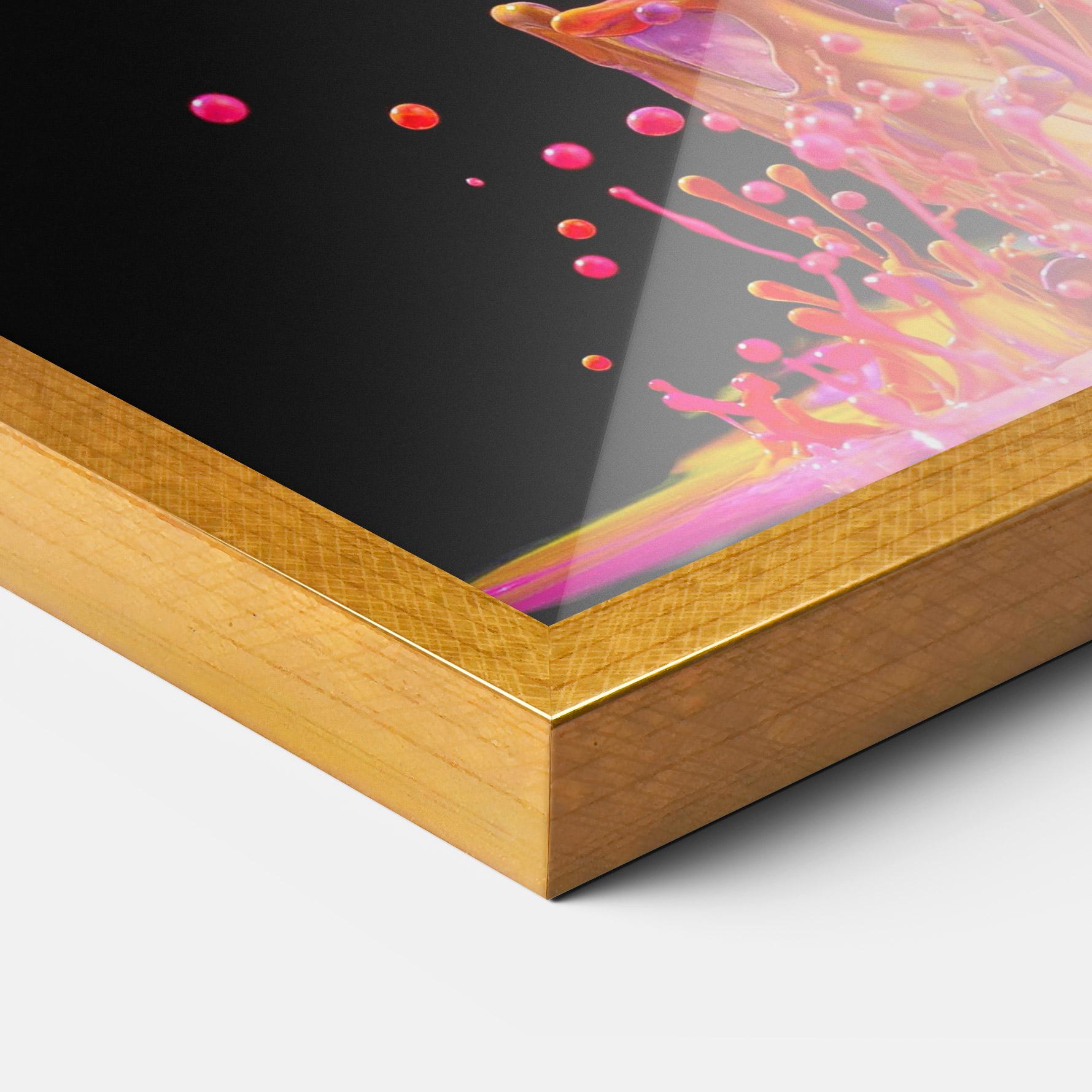 Poster Înrămat Dancing Colored Paint mockup 3