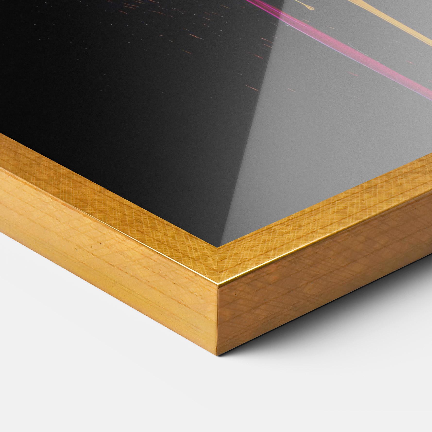 Poster Înrămat Yellow Splash Floating mockup 3