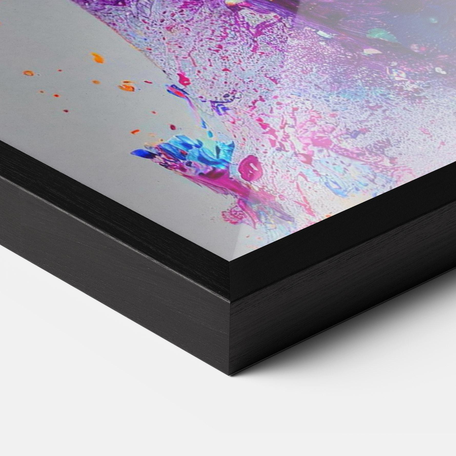 Poster Înrămat Abstract Purple Face mockup 3