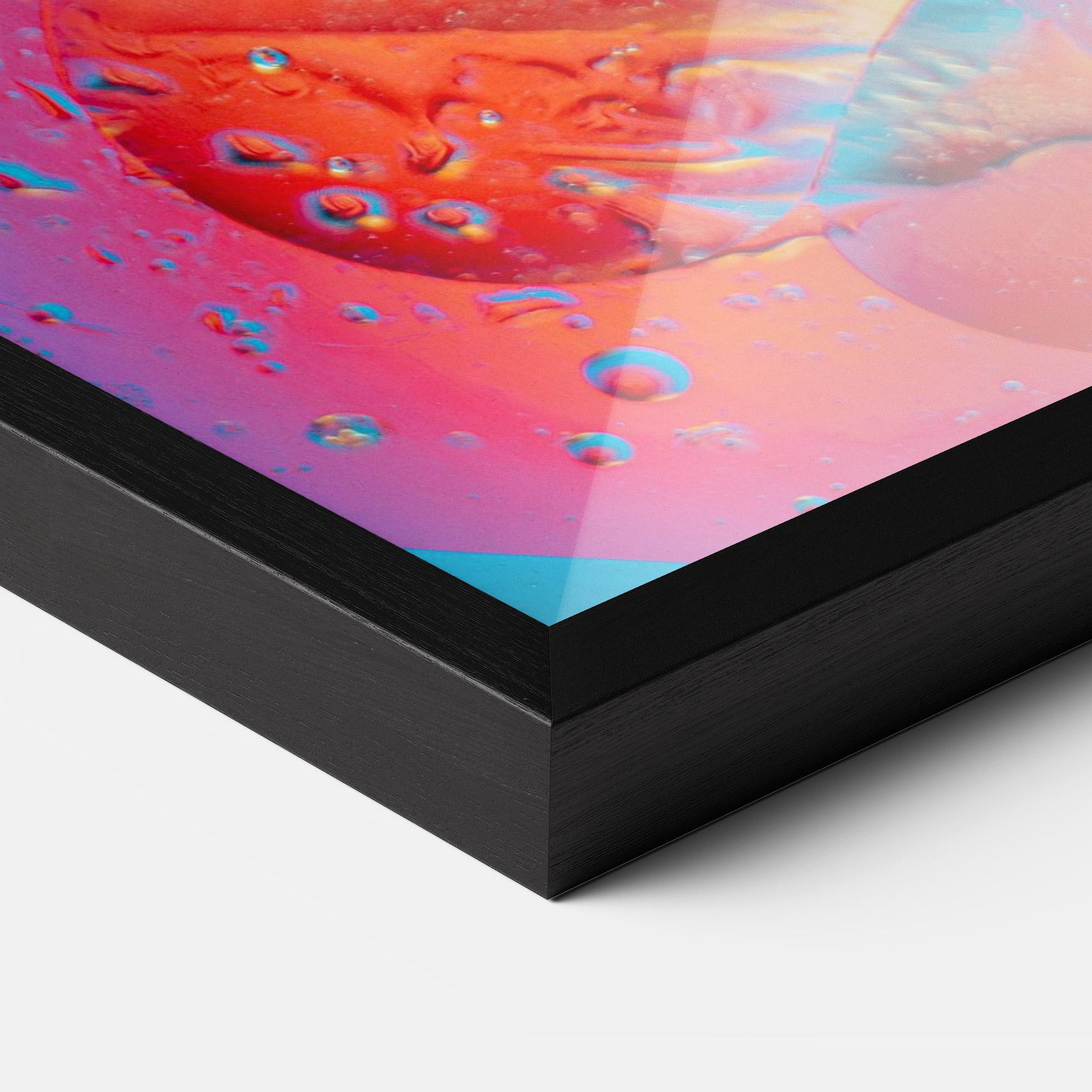 Poster Înrămat Blue Orange Drops mockup 3