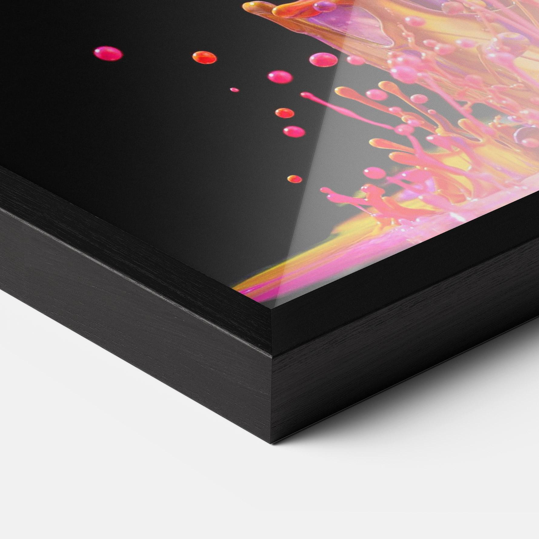 Poster Înrămat Dancing Colored Paint mockup 3