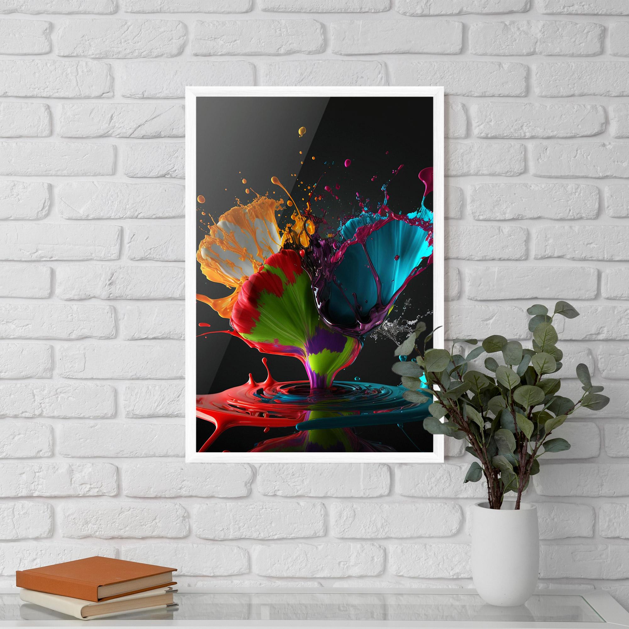 Poster Înrămat Beautiful Colorful Splash mockup 5