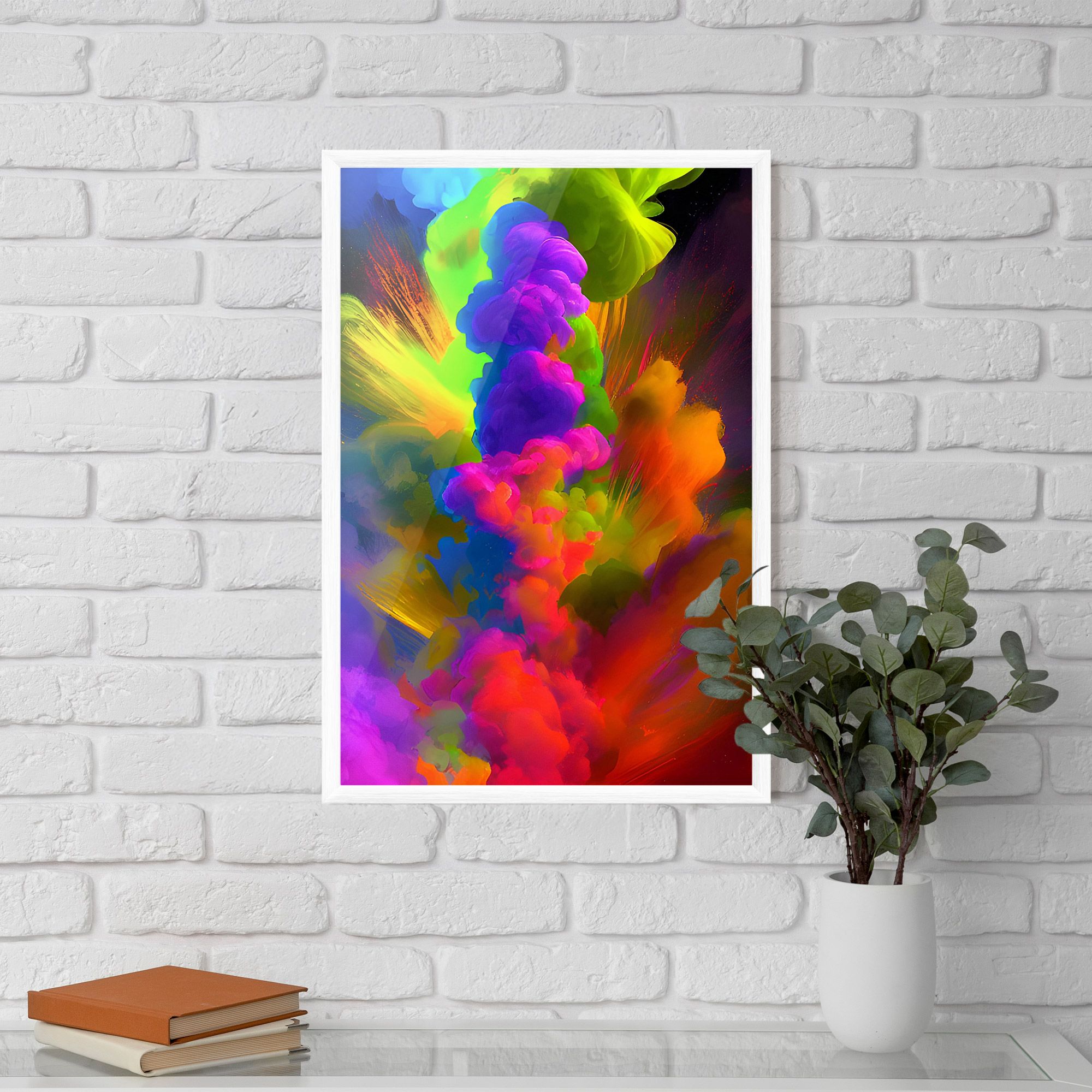 Blurred Colorful Smoke mockup 5