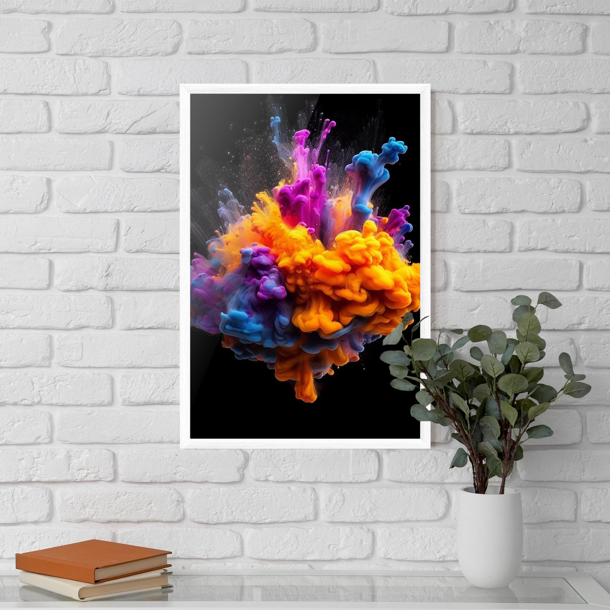 Poster Înrămat Colorful Cloud Liquid mockup 5