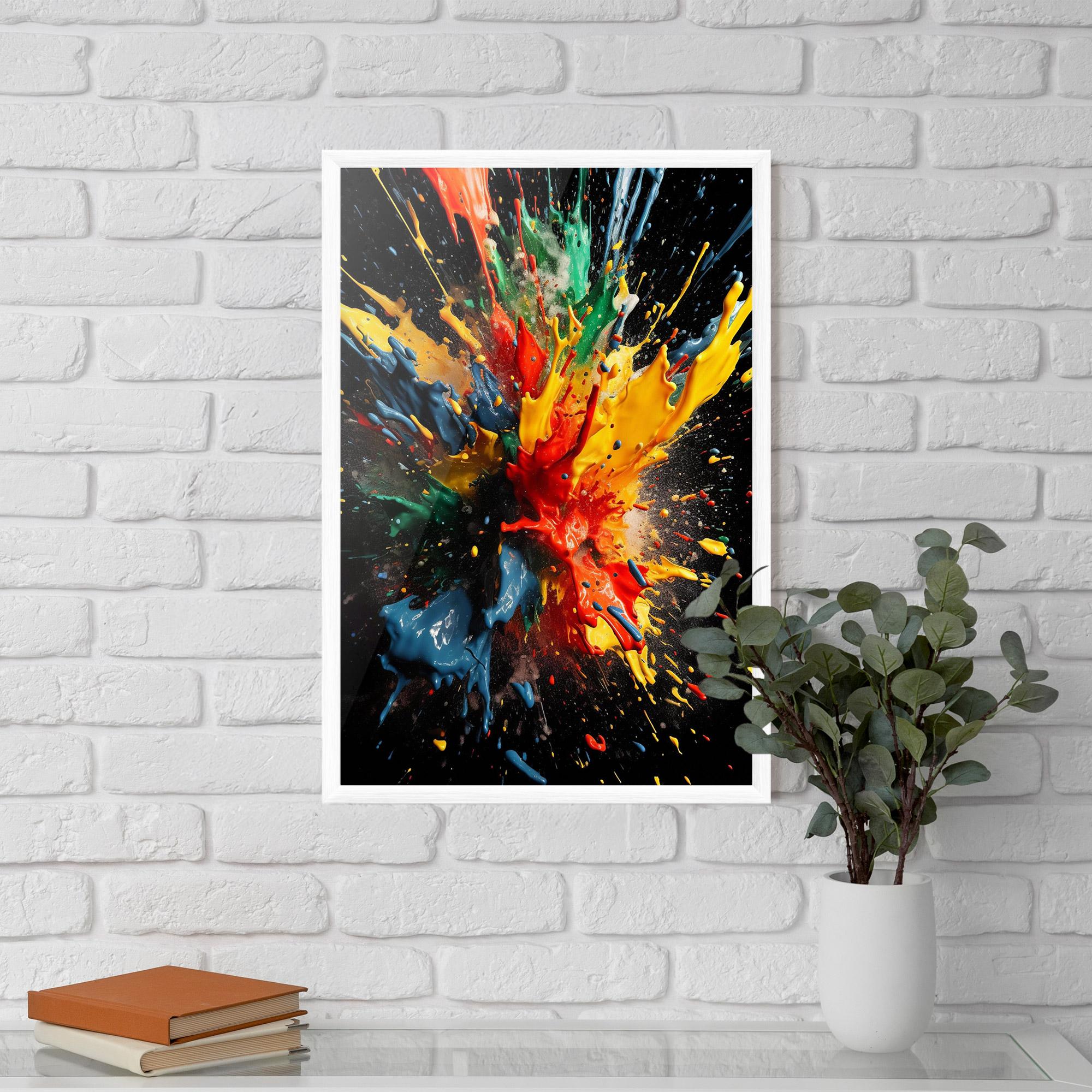 Poster Înrămat Floating Color Splash mockup 5