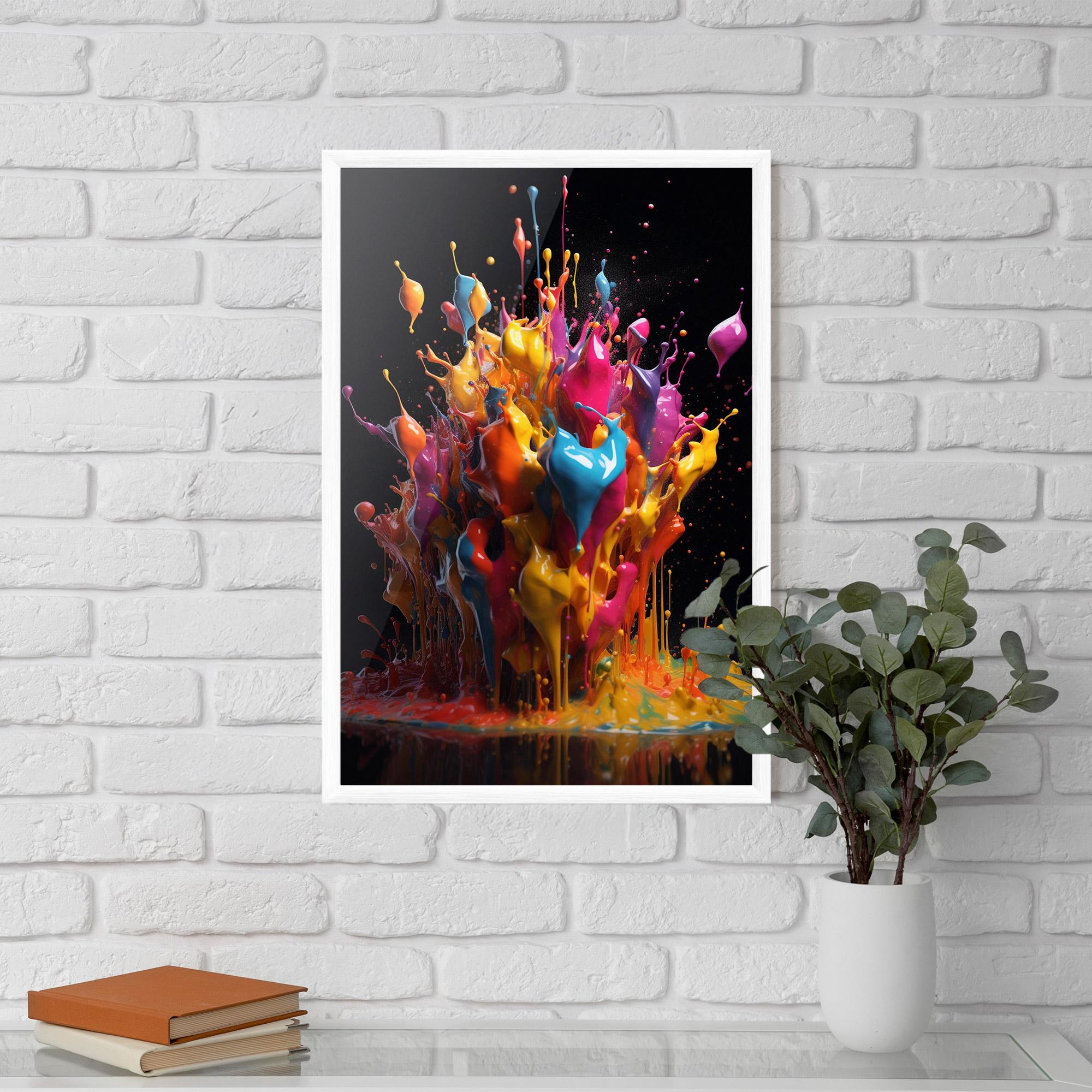 Poster Înrămat Liquid Splashing mockup 5