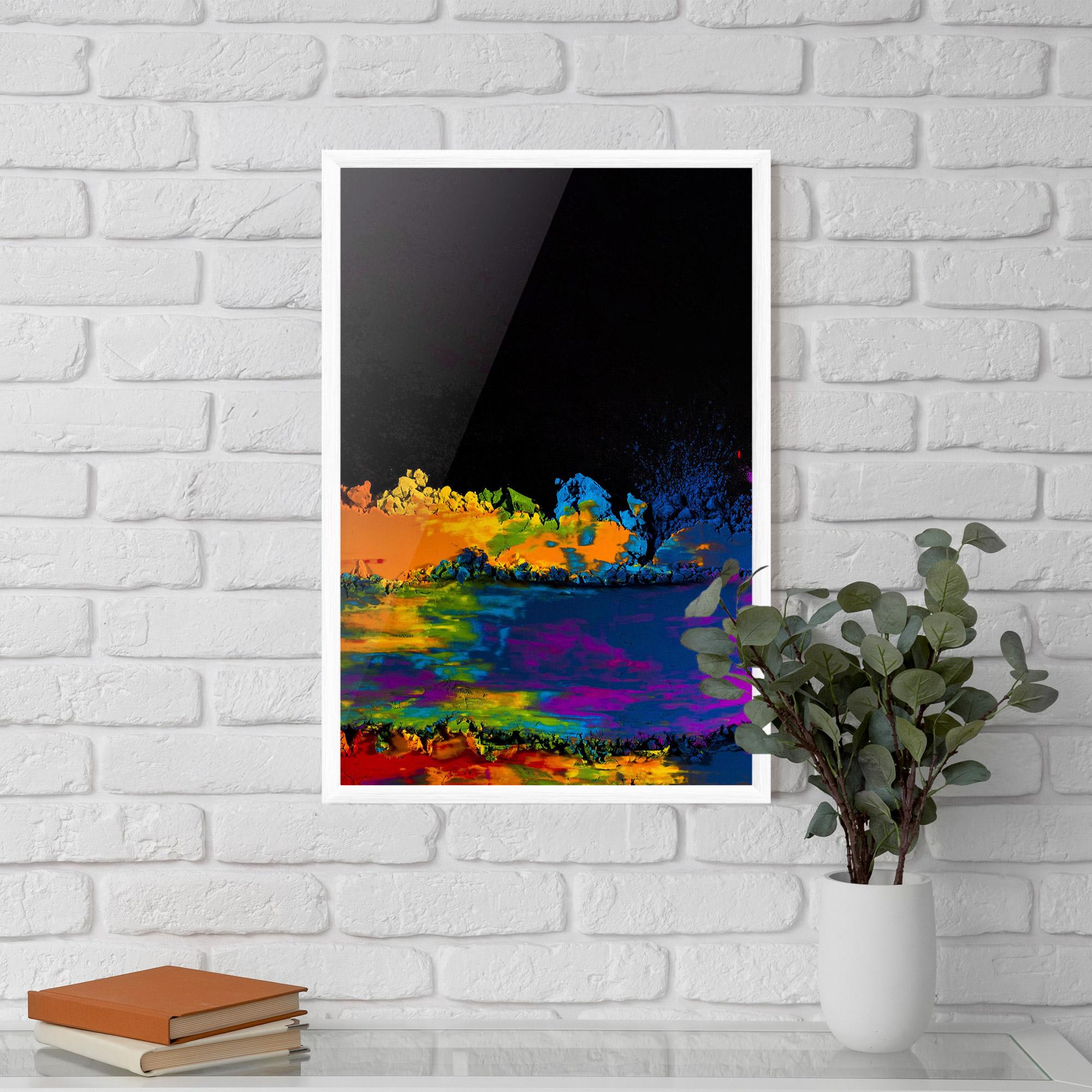 Poster Înrămat Mixed Holi Colors mockup 5