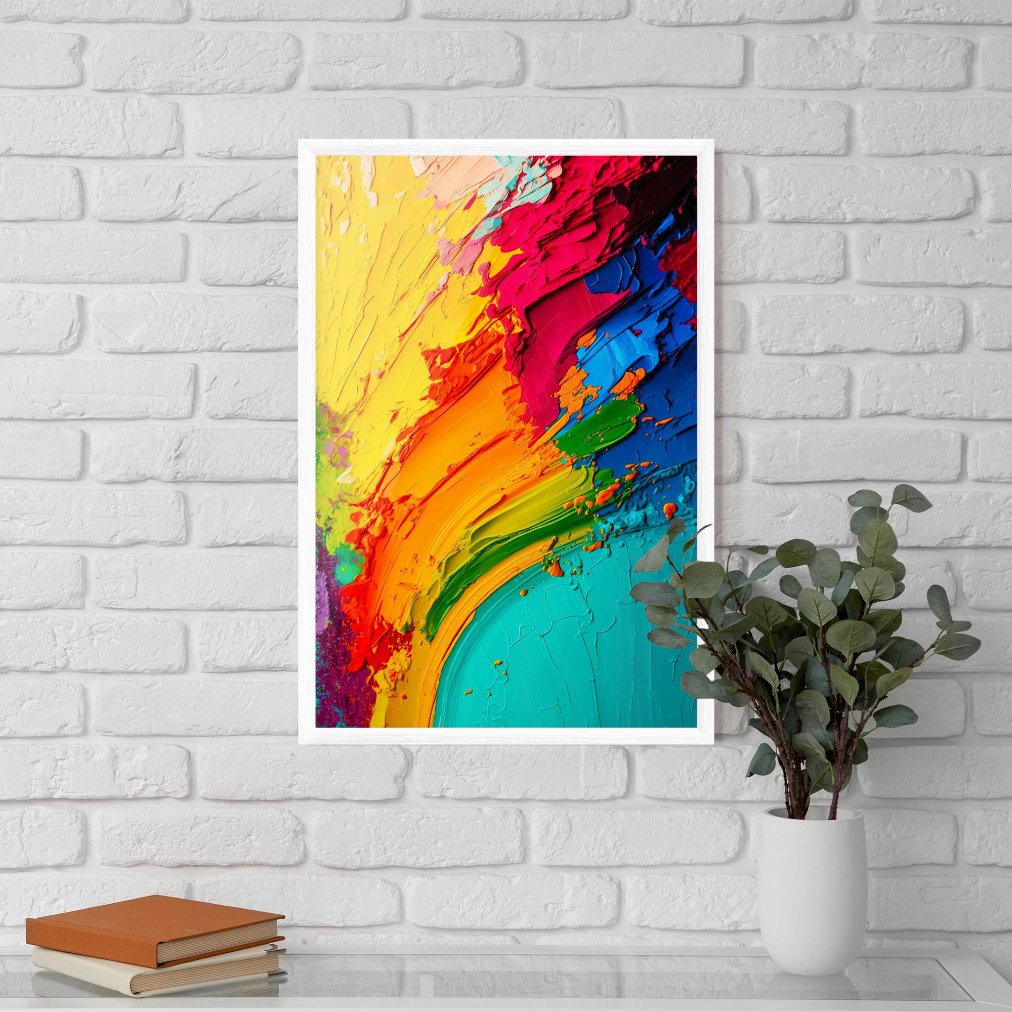 Poster Înrămat Multicolored Painting mockup 5