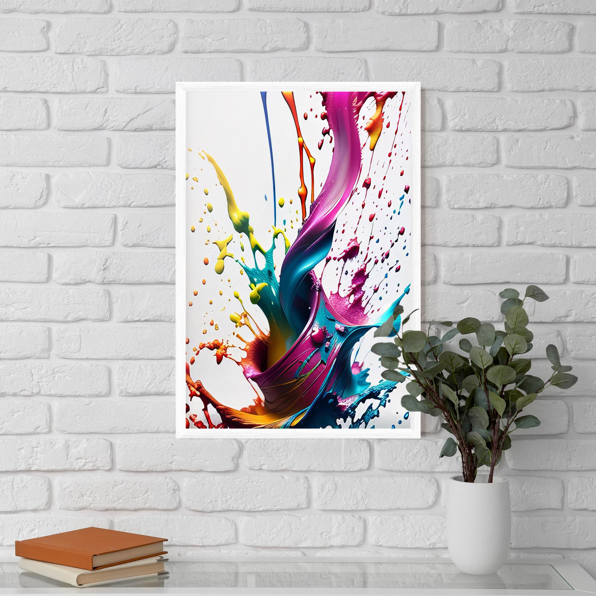 Poster Înrămat Purple Blue Splash mockup 5