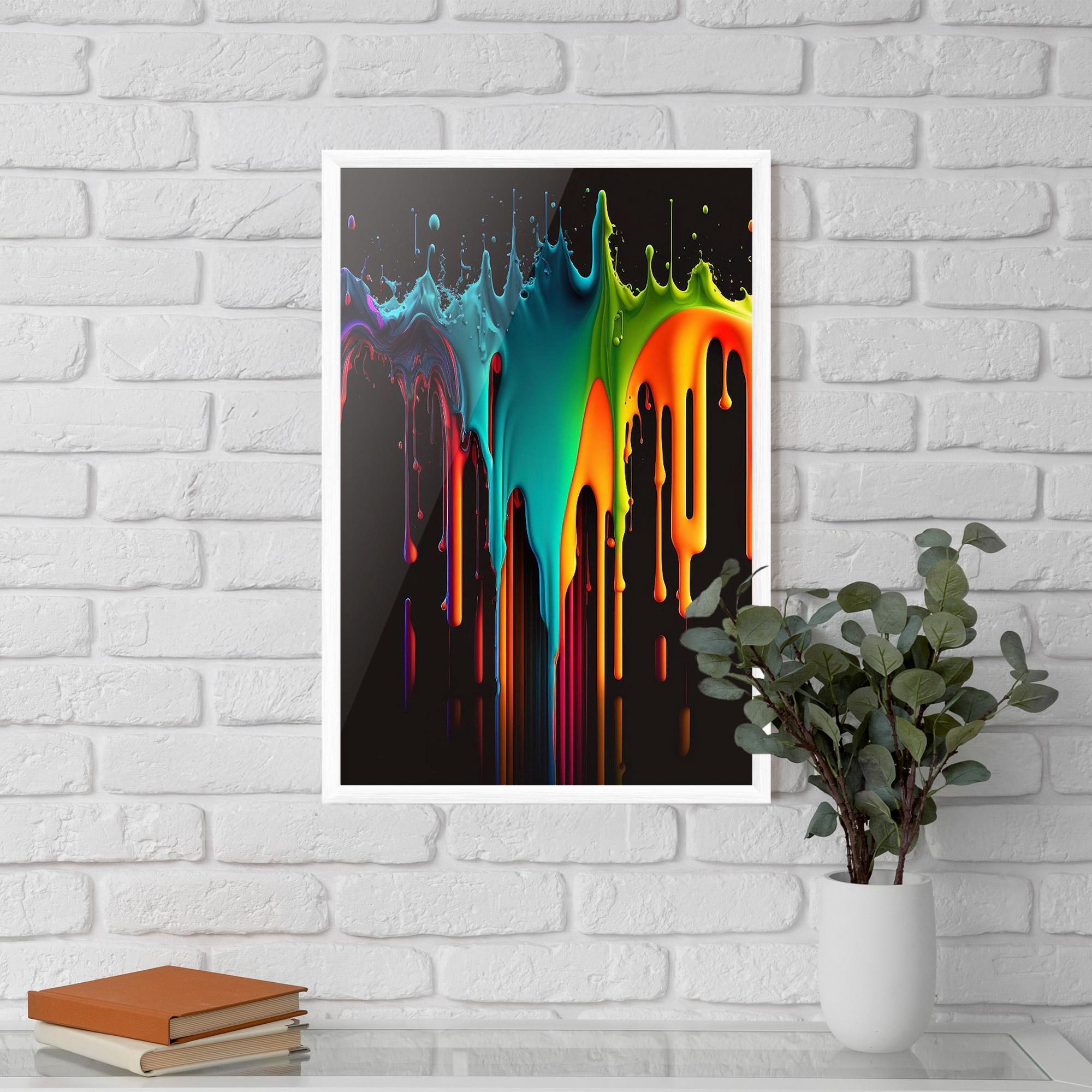Poster Înrămat Rainbow Floating Colors mockup 5