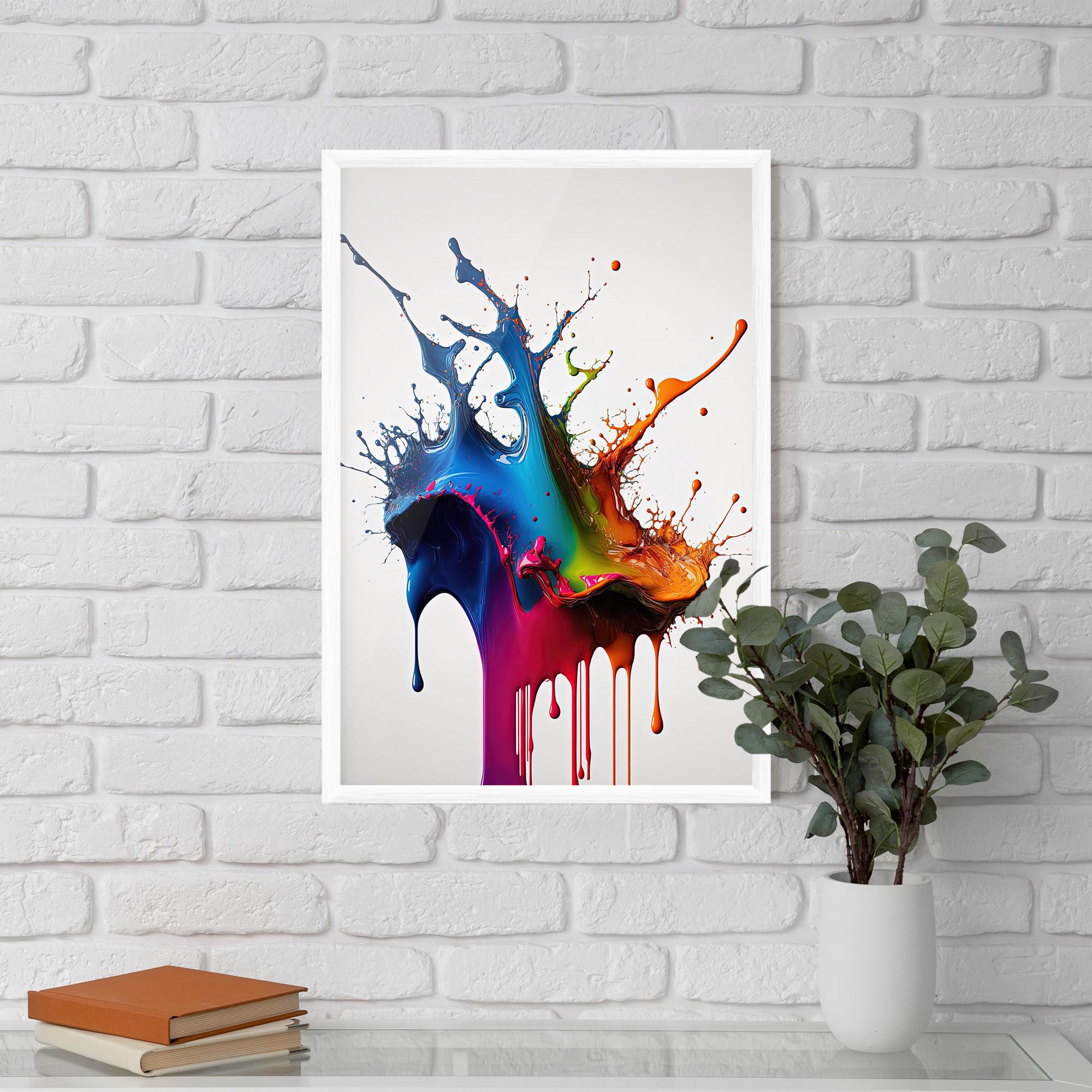 Poster Înrămat Yellow Blue Floating mockup 5